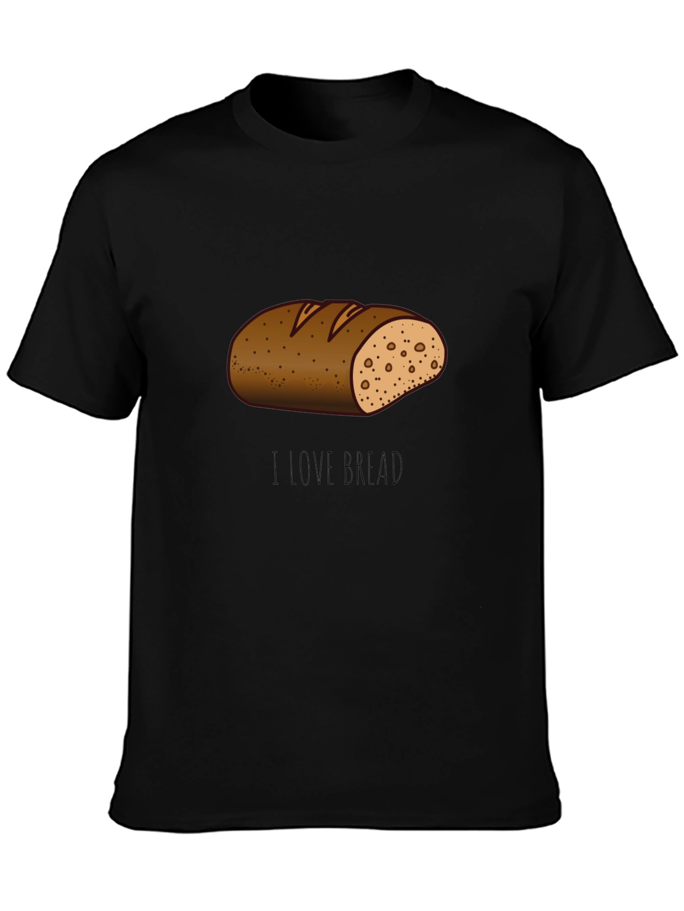 I Love Bread T-Shirt Funny Cartoon Loaf Tee