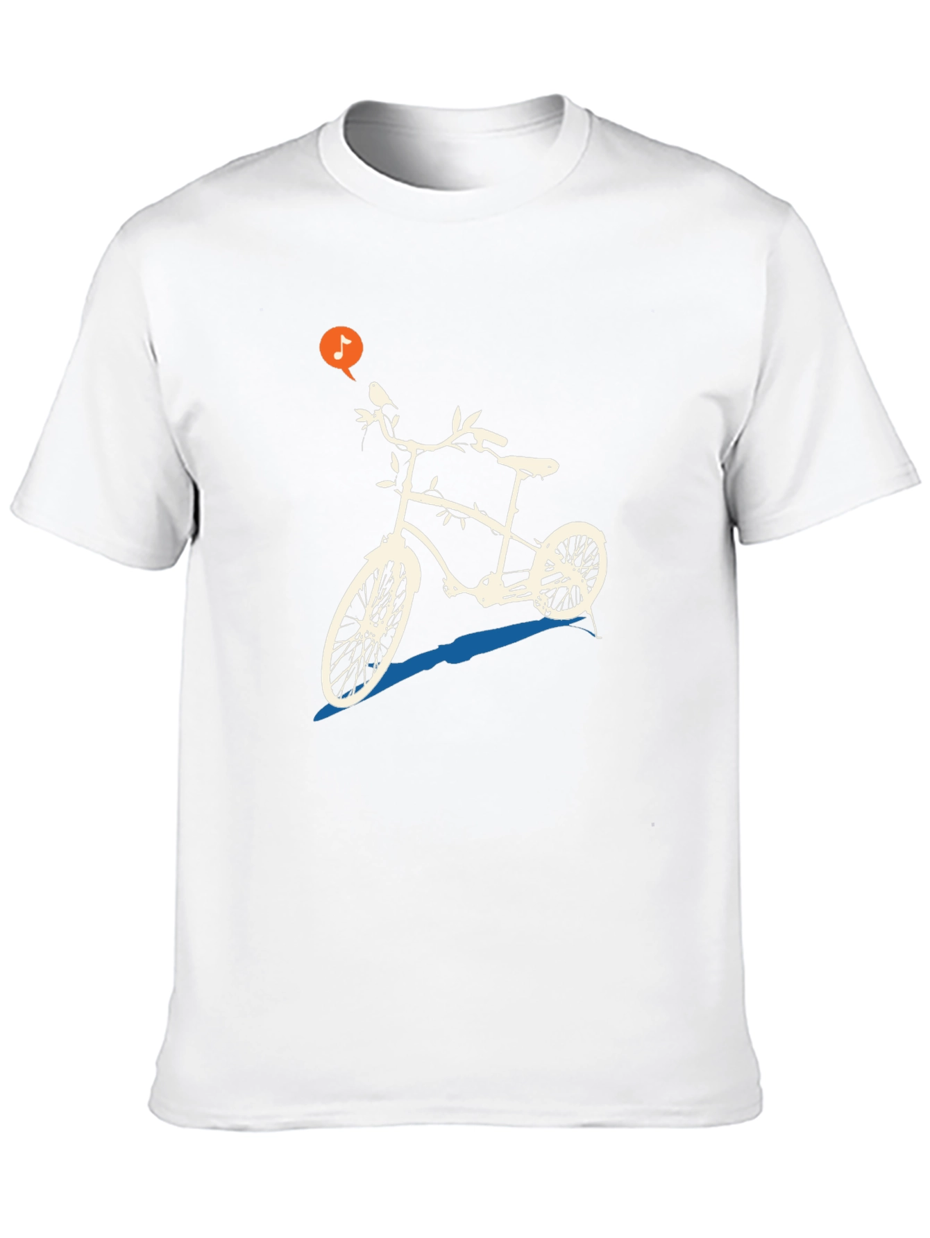 Unique Bicycle Graphic Tee - Black Casual T-Shirt