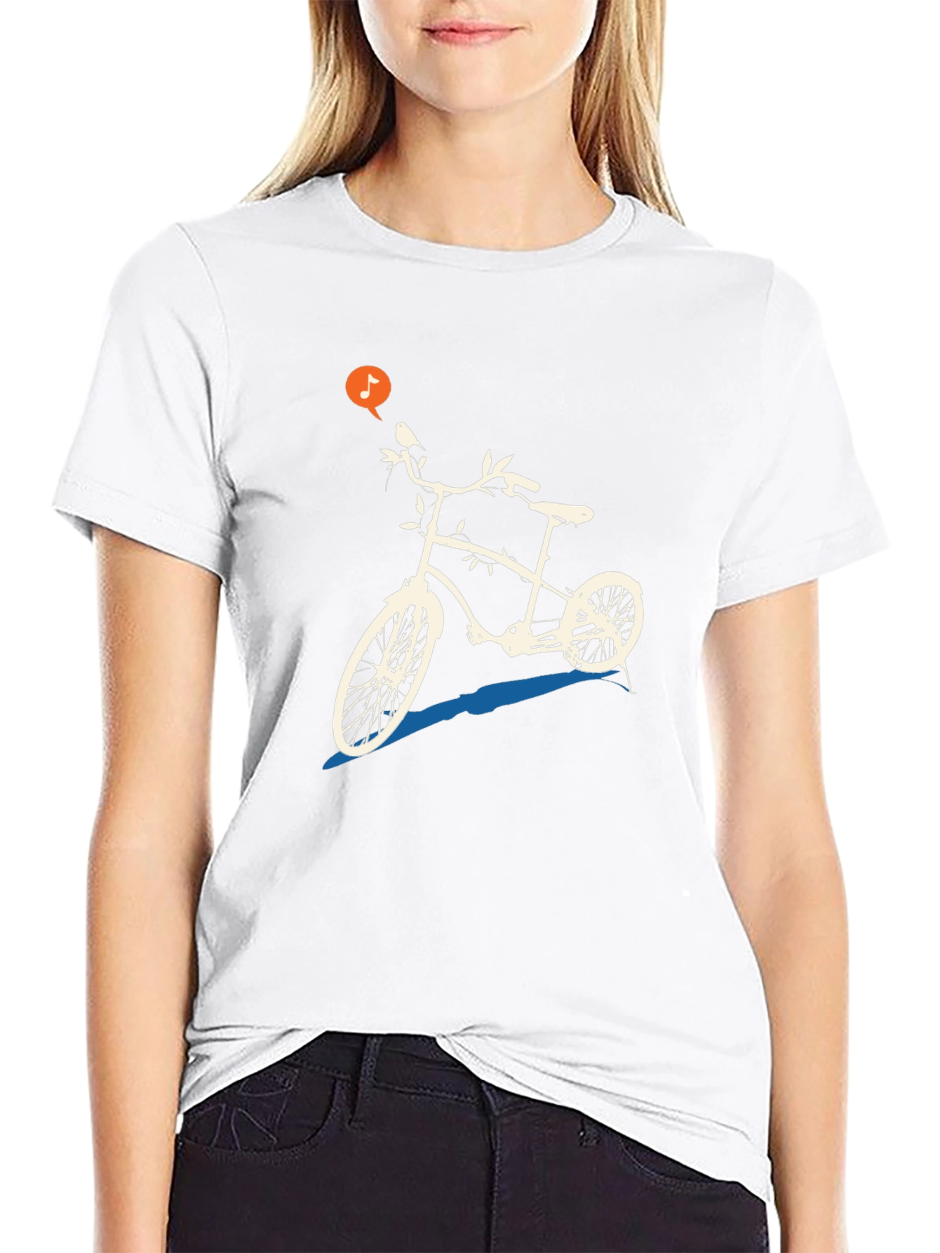 Unique Bicycle Graphic Tee - Black Casual T-Shirt