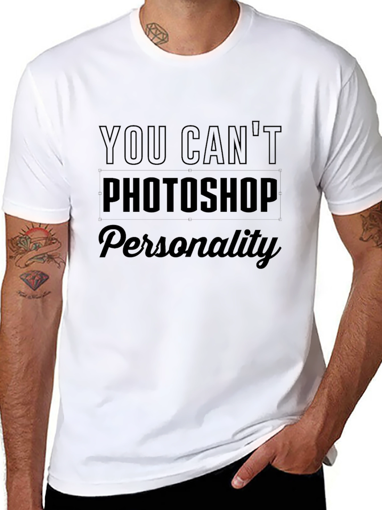 You Cant Photoshop Personality Black Tee