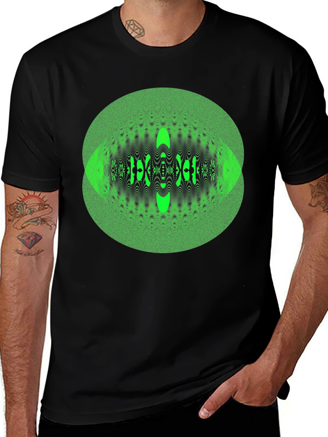 Green Eye Illusion Graphic Tee