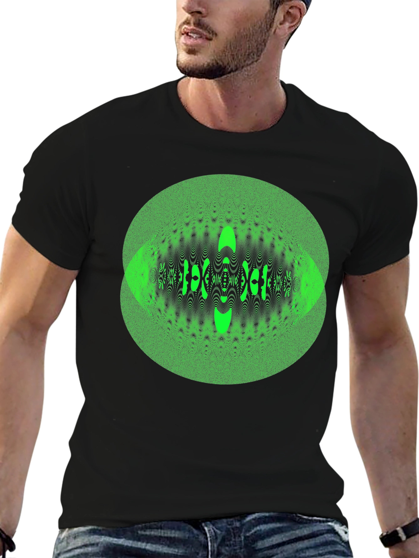 Green Eye Illusion Graphic Tee