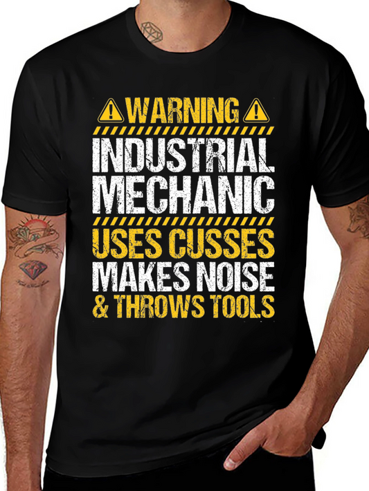 Industrial Mechanic Warning T-Shirt