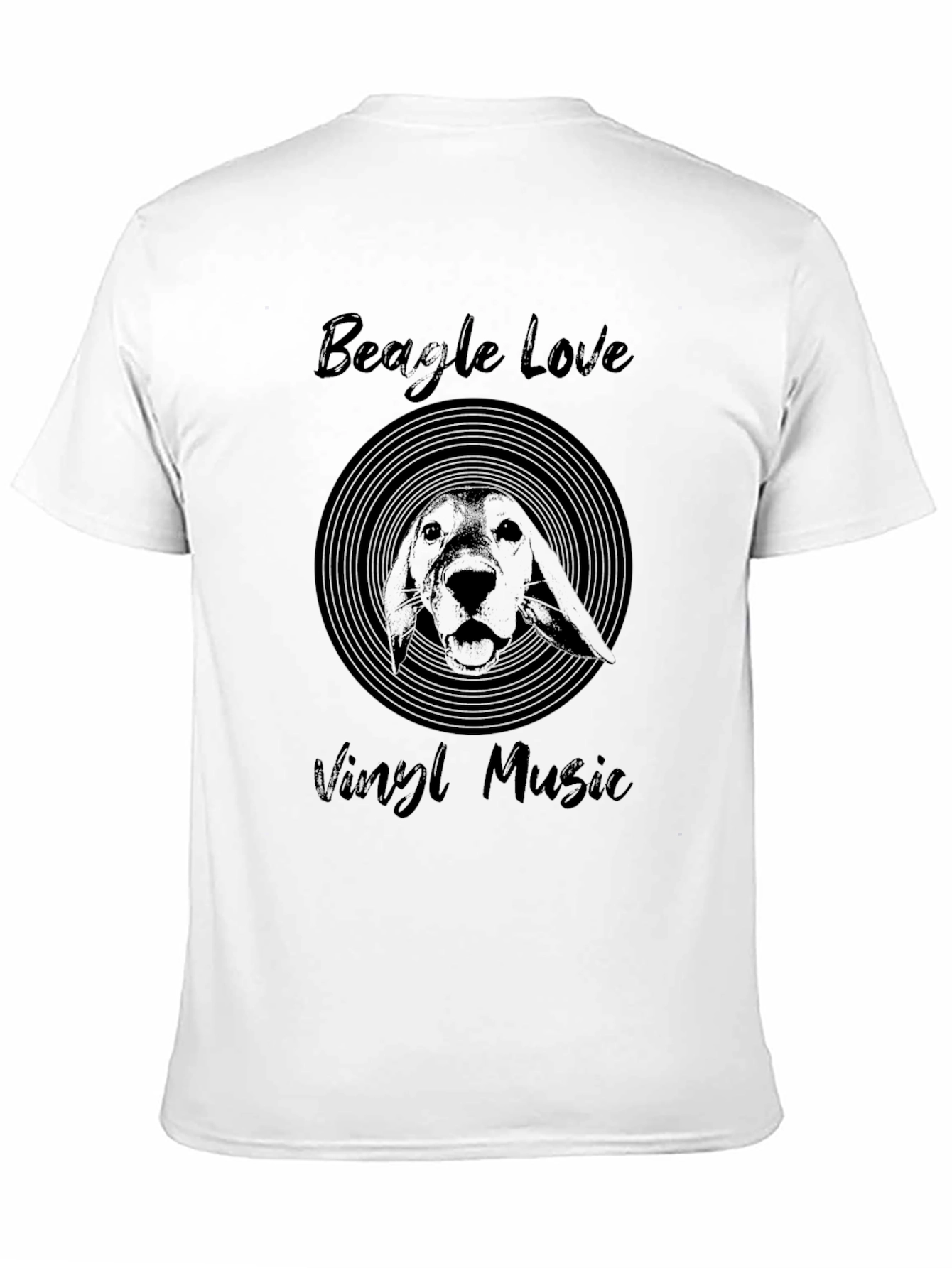 Beagle Love Vinyl Music T-Shirt