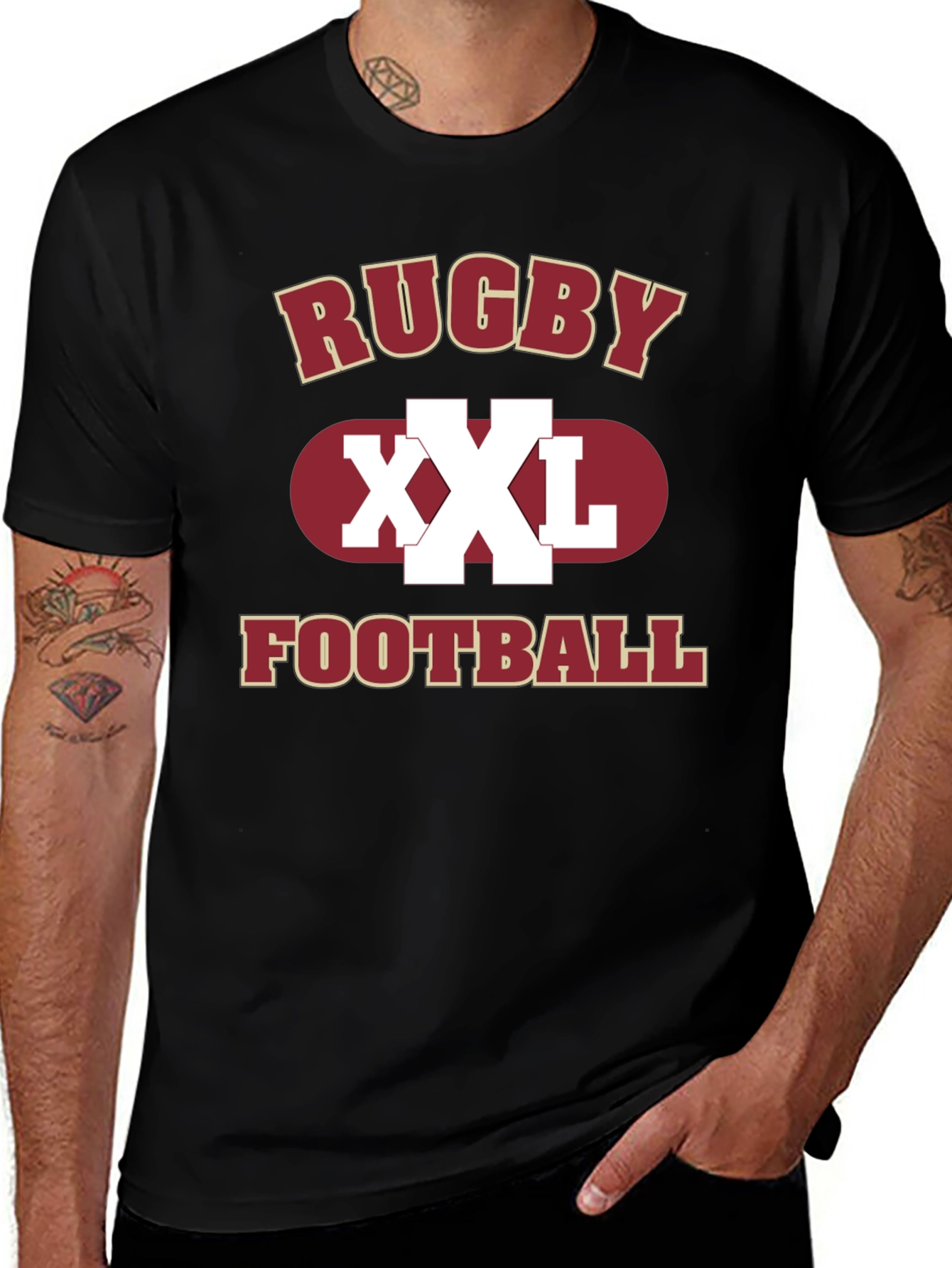 Rugby Football XXL Graphic Print Mens T-Shirt