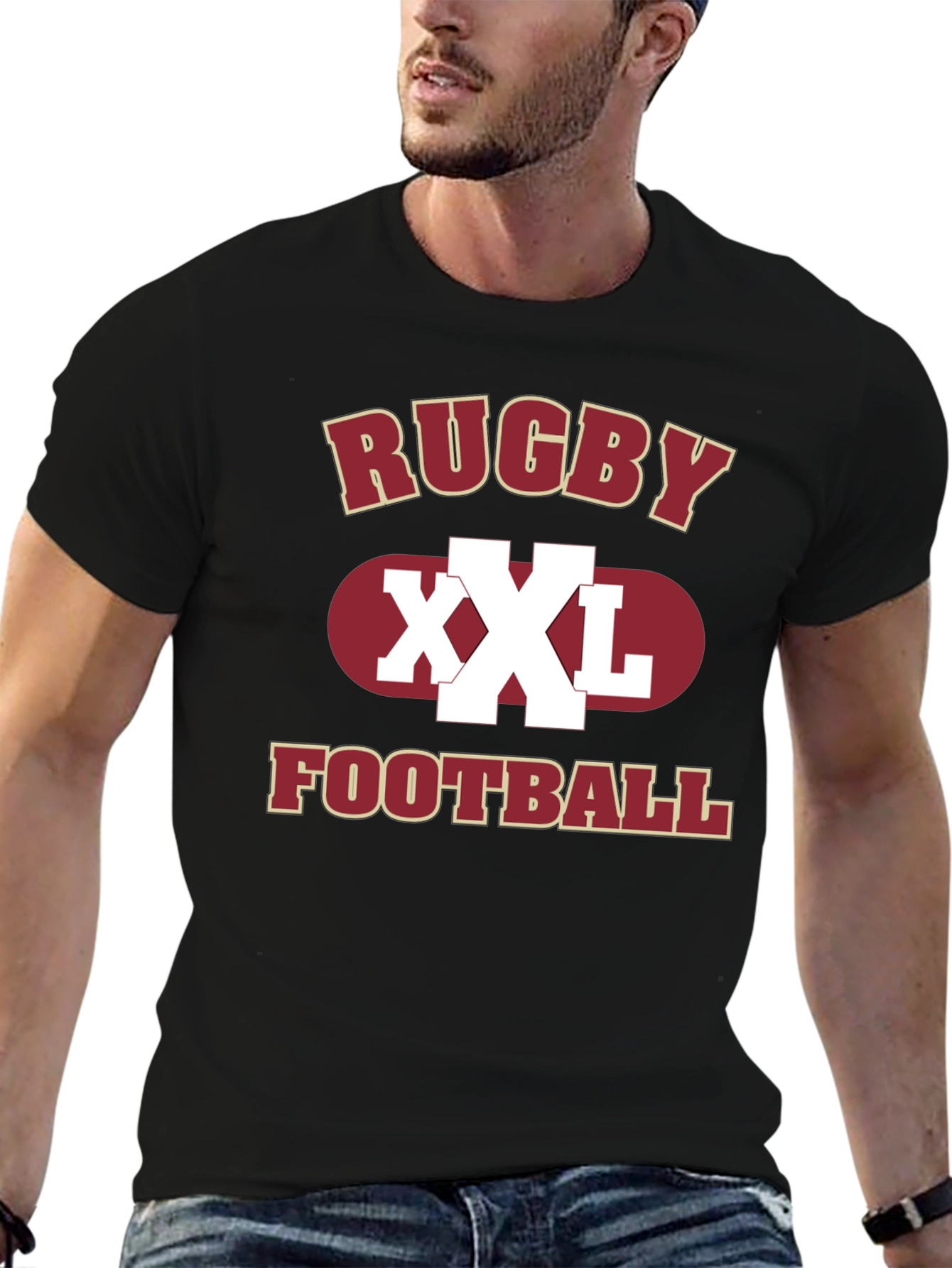 Rugby Football XXL Graphic Print Mens T-Shirt