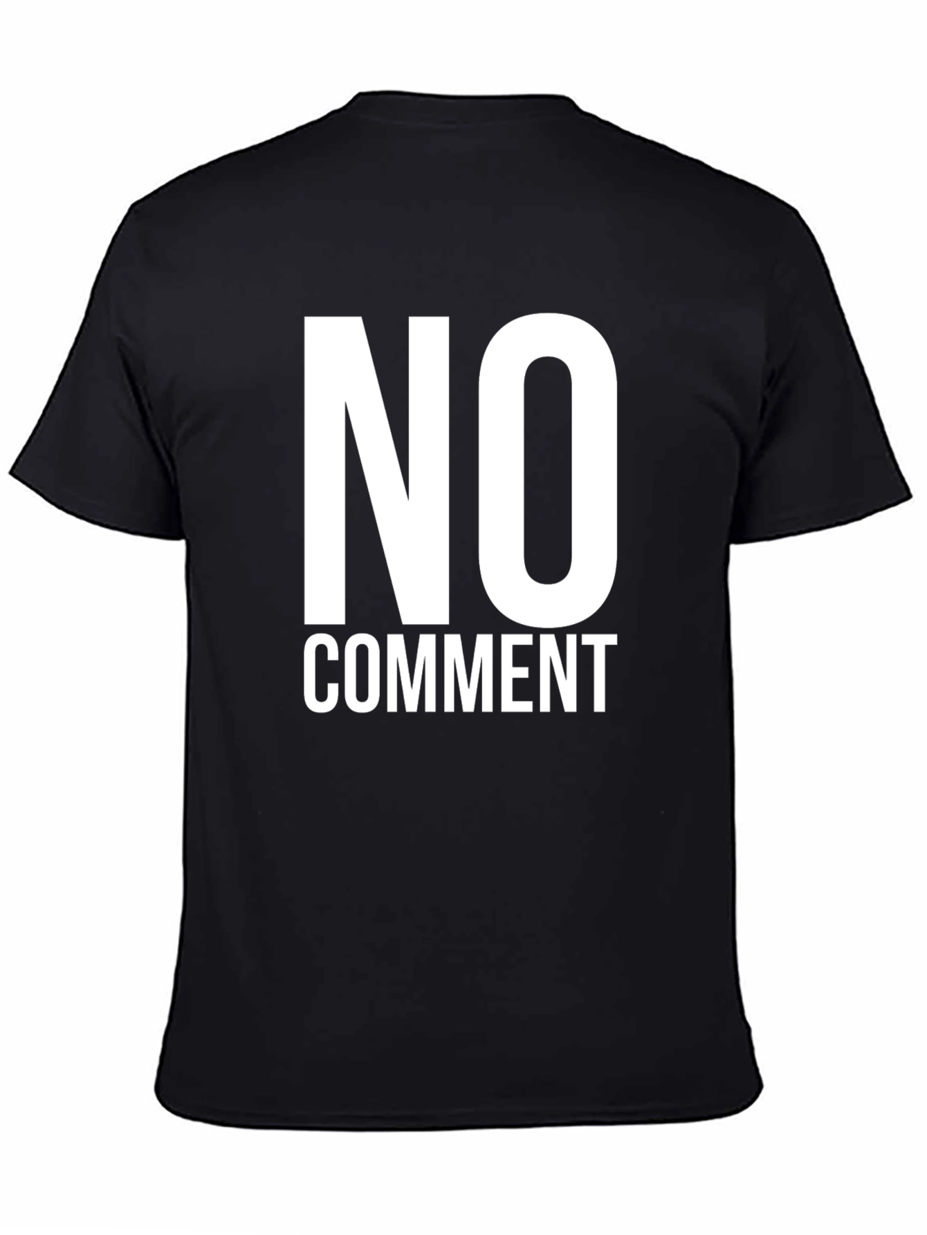 No Comment Graphic Tee - Black Cotton Casual Shirt