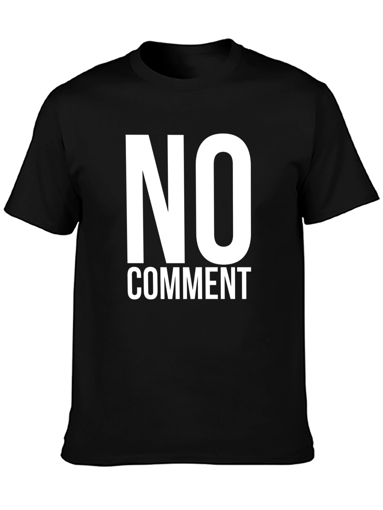 No Comment Graphic Tee - Black Cotton Casual Shirt