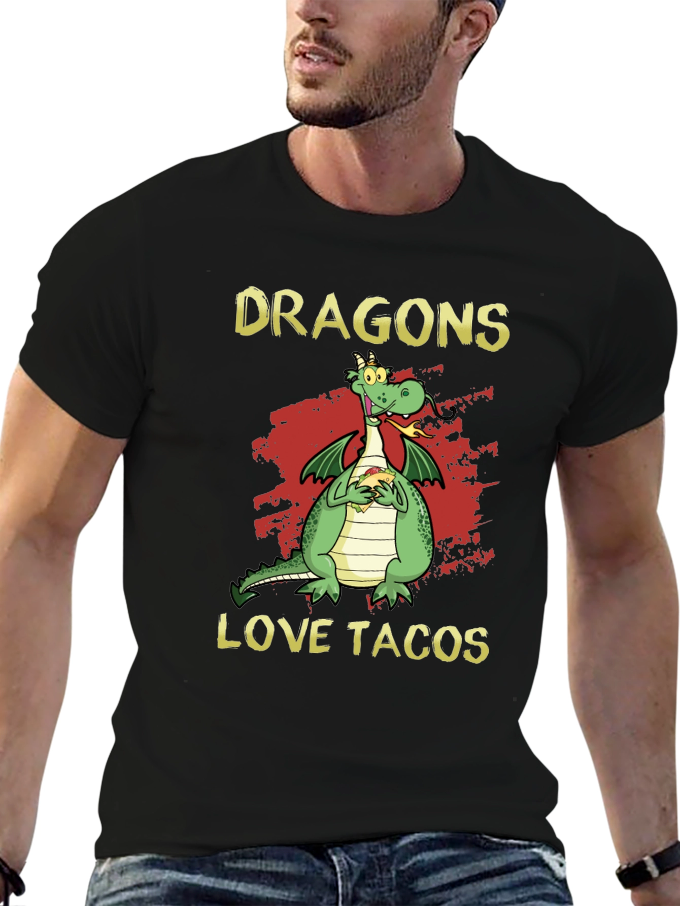 Dragons Love Tacos Graphic T-Shirt