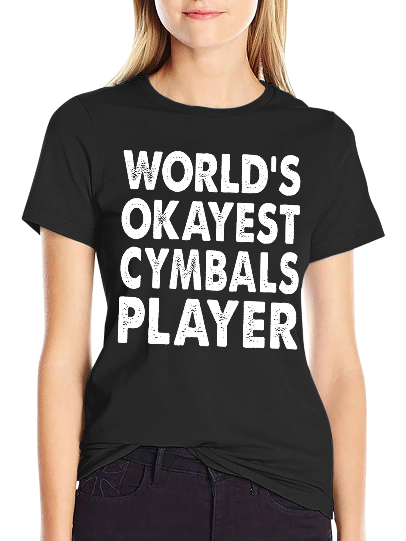 Worlds Okayest Cymbals Player Graphic Tee - Black