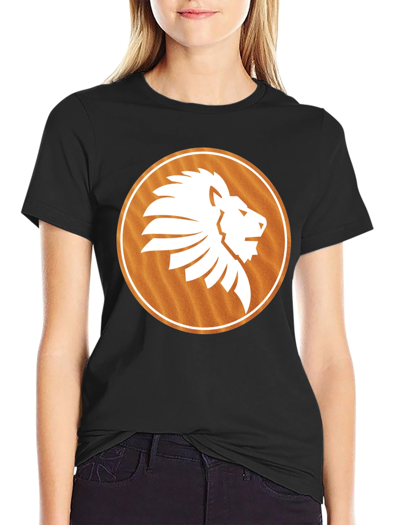 Lion Emblem Graphic Tee - Casual Style