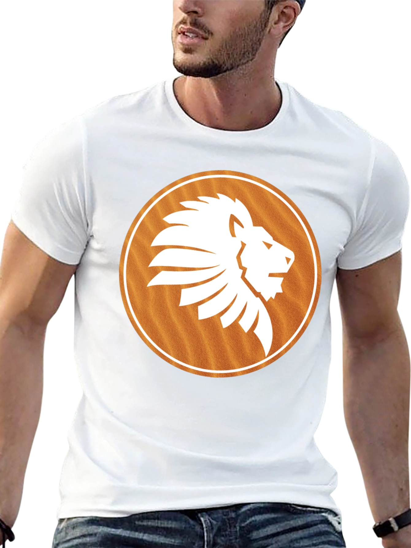 Lion Emblem Graphic Tee - Casual Style