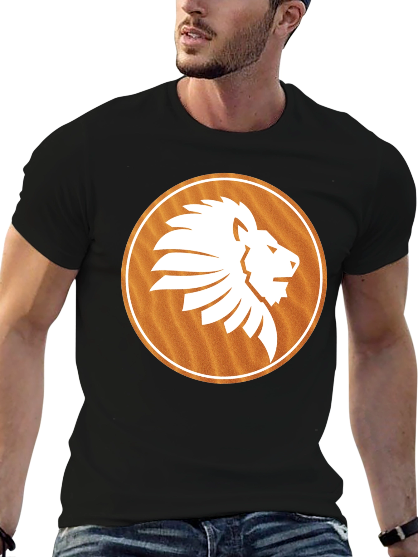 Lion Emblem Graphic Tee - Casual Style
