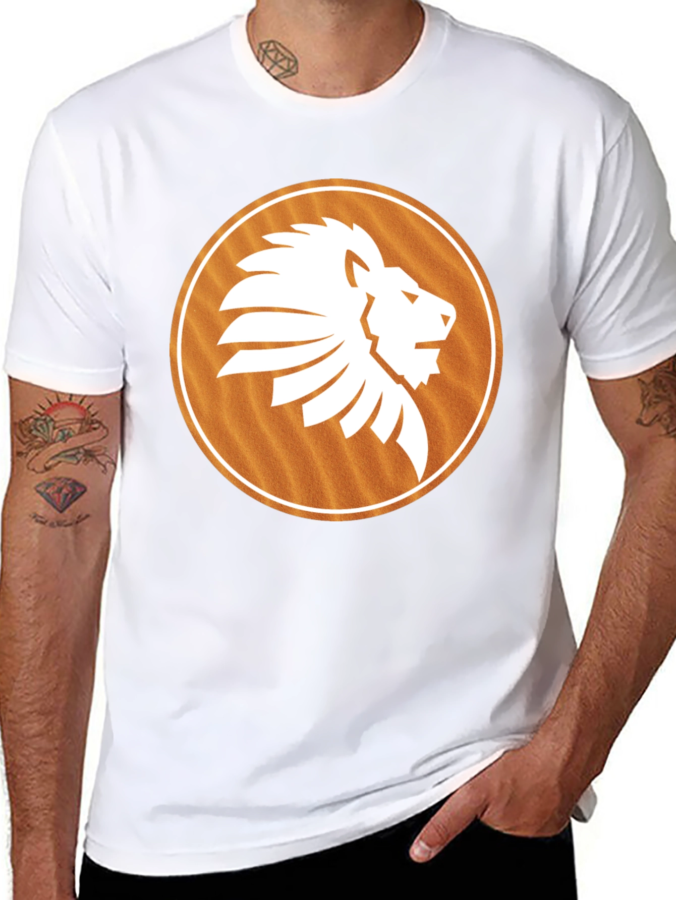 Lion Emblem Graphic Tee - Casual Style