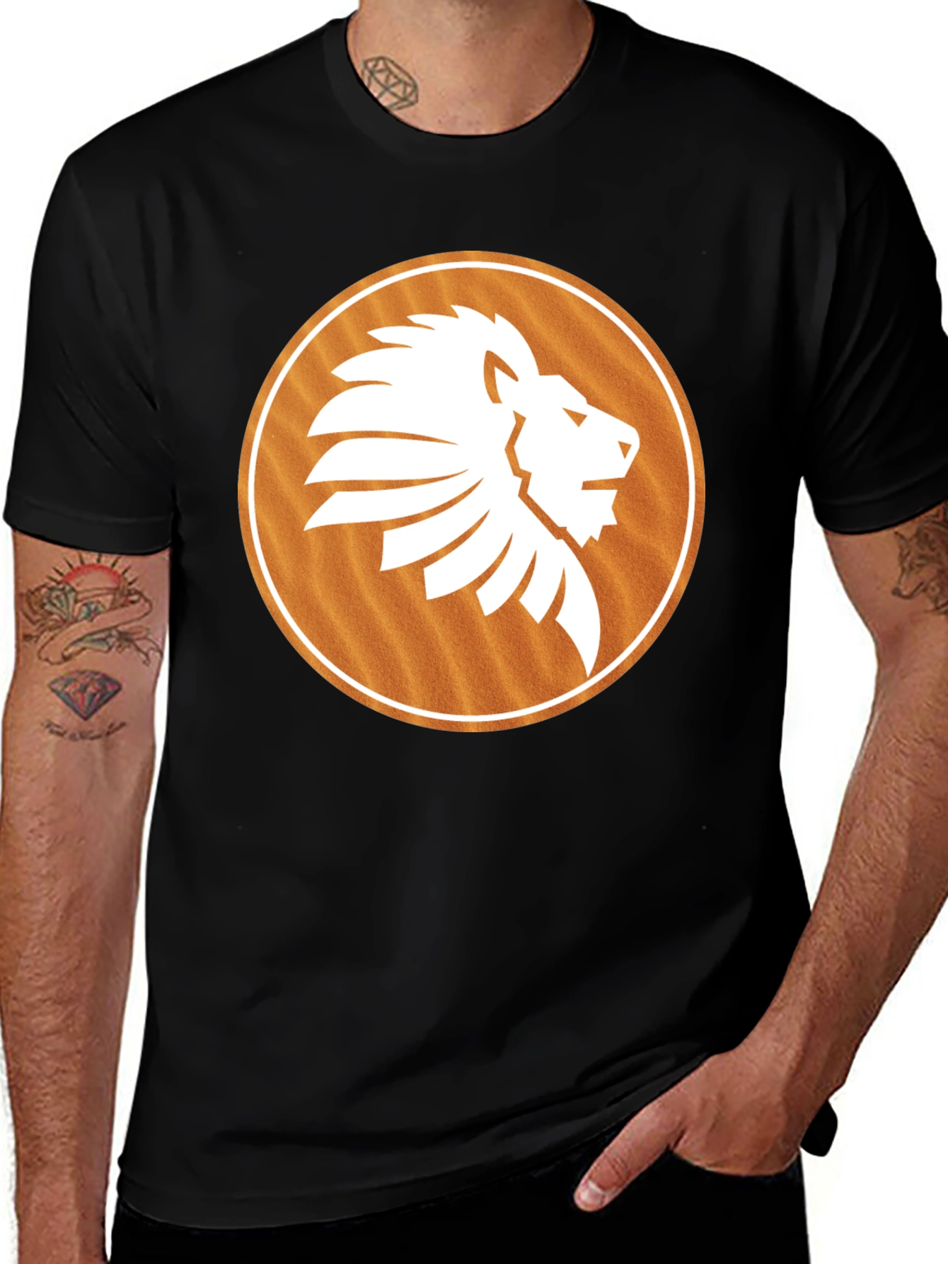 Lion Emblem Graphic Tee - Casual Style