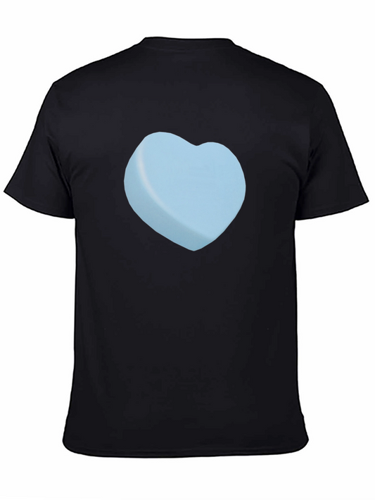 Heart Candy Graphic Tee - Black Casual T-Shirt
