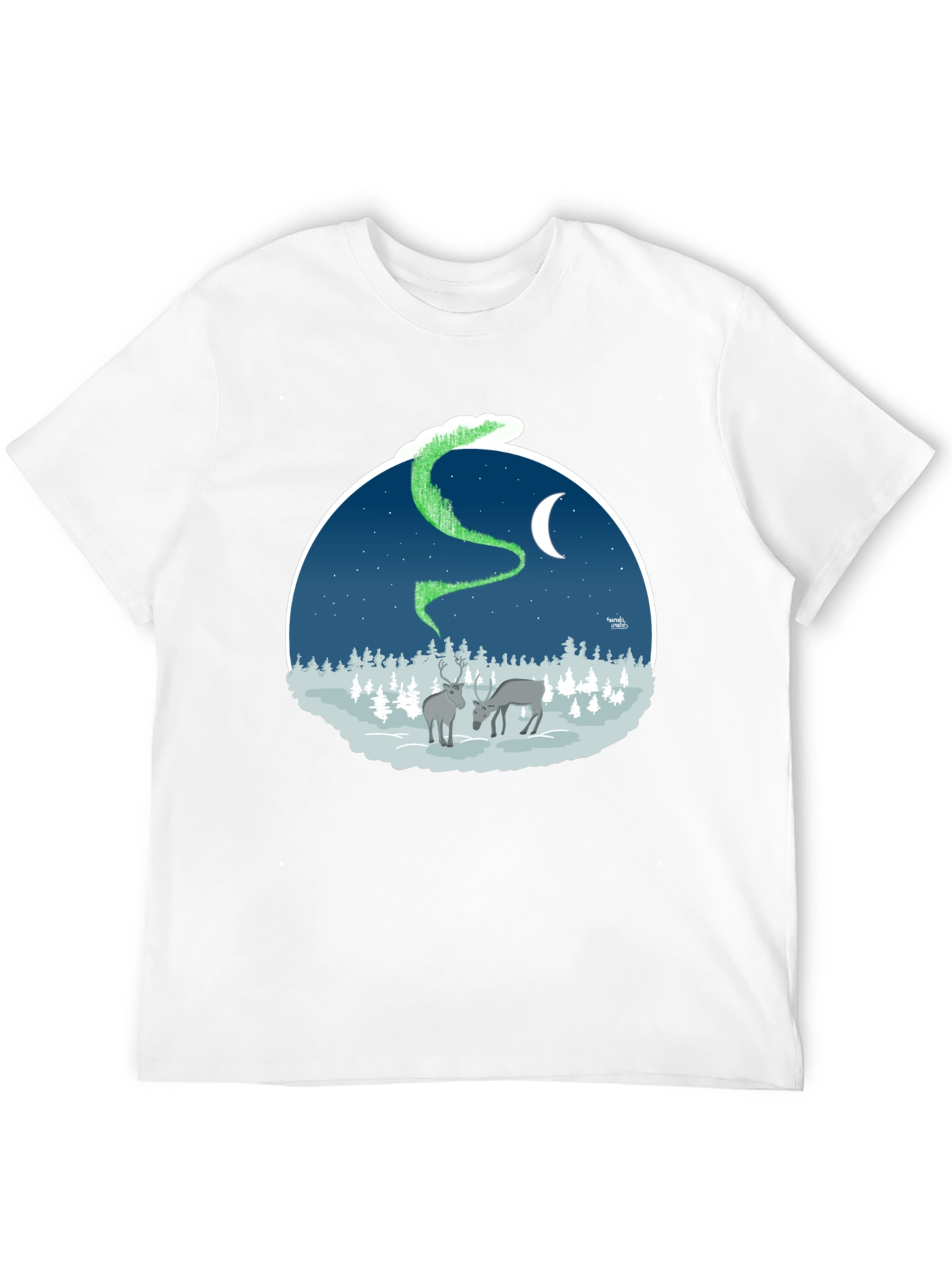 Northern Lights Deer Graphic Tee