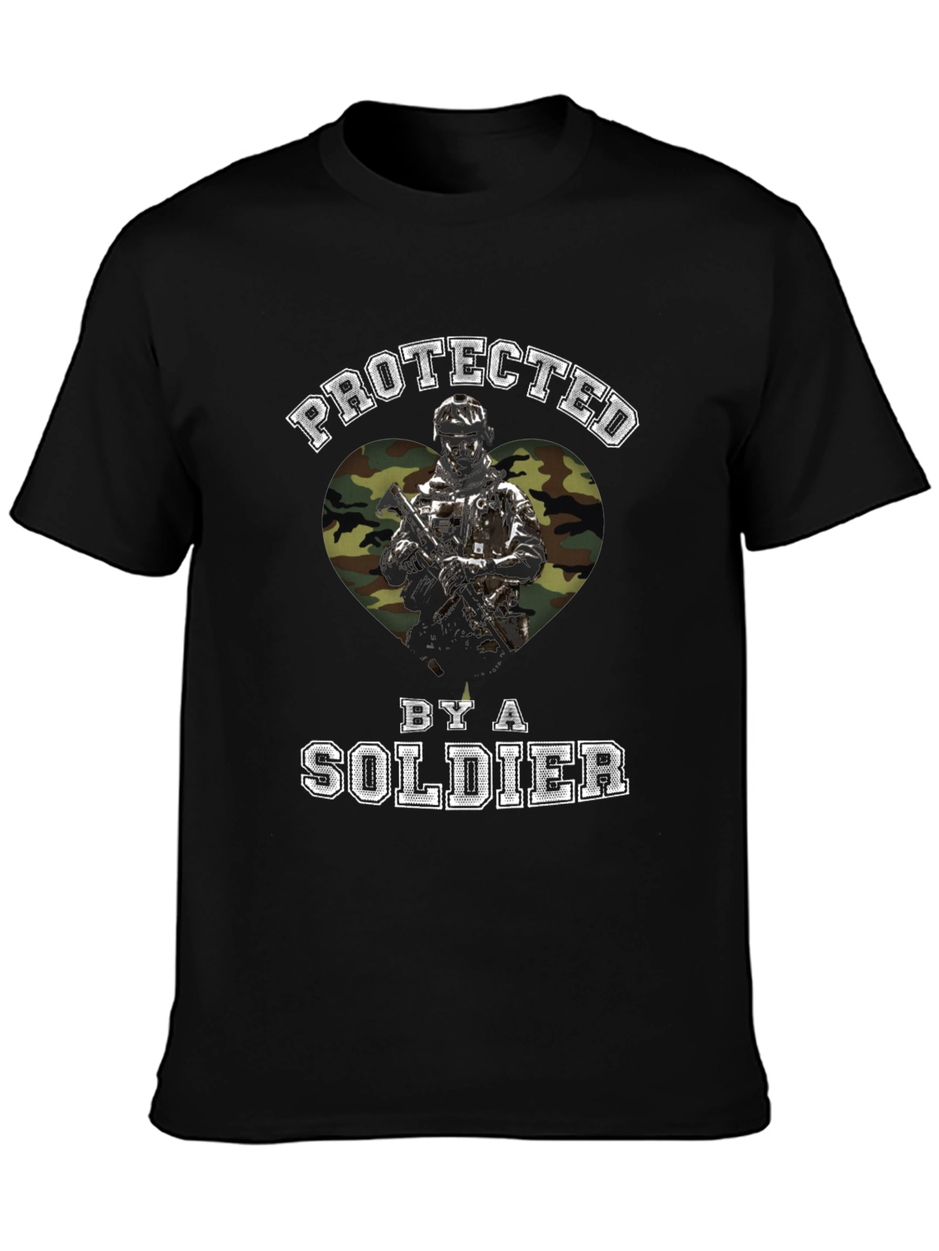 Protected by a Soldier Graphic T-Shirt