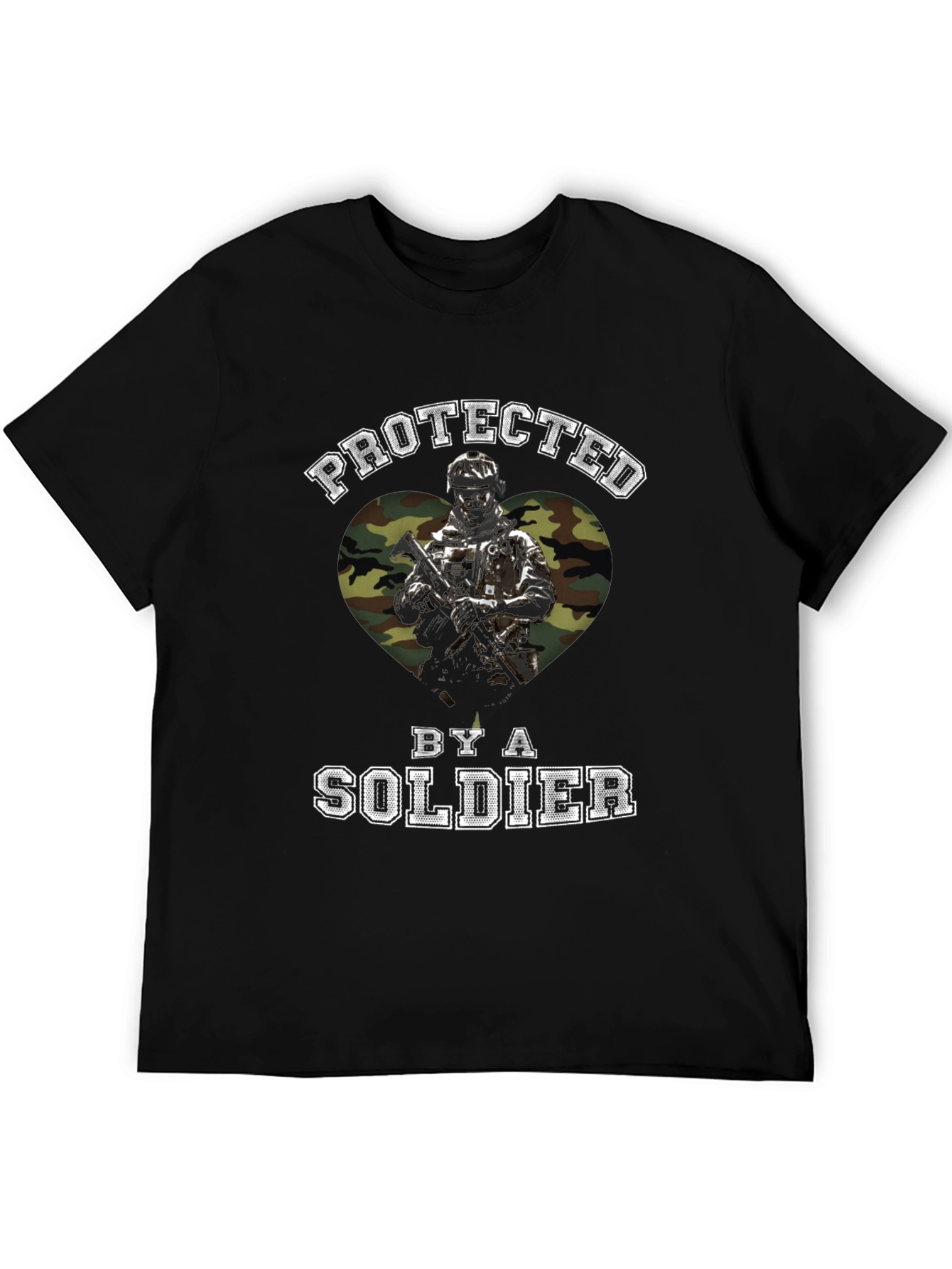 Protected by a Soldier Graphic T-Shirt