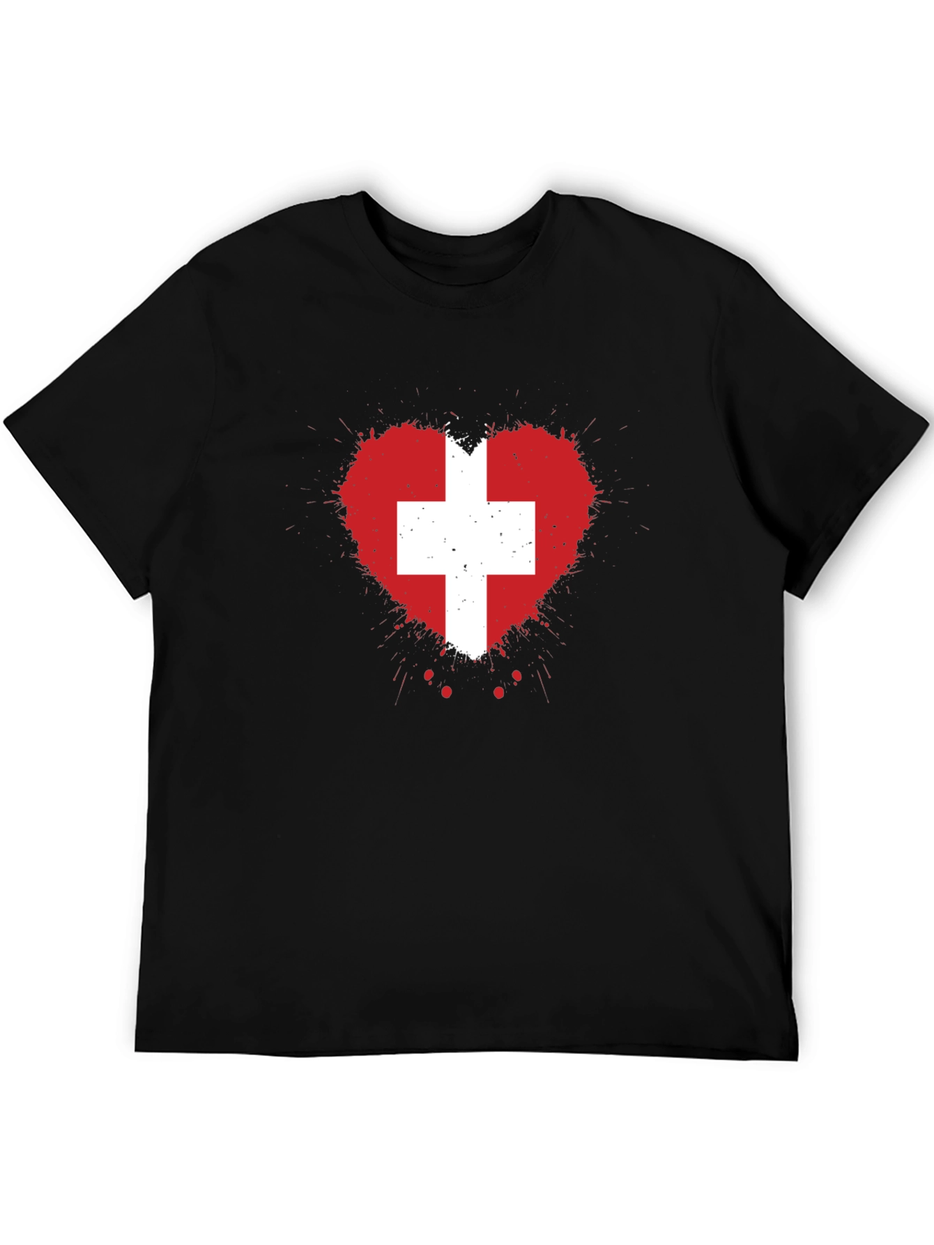 Swiss Heart Flag Graphic Tee