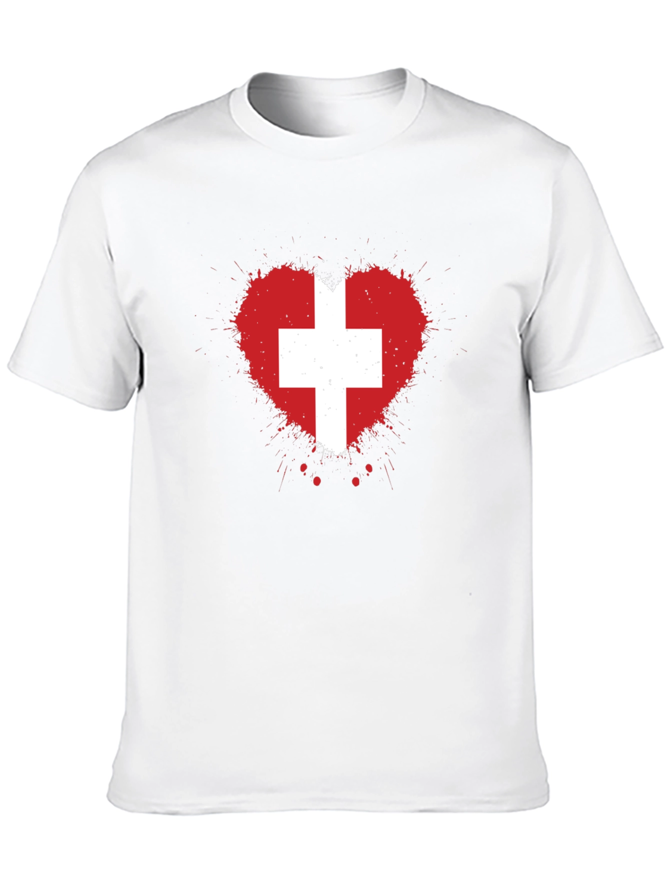 Swiss Heart Flag Graphic Tee