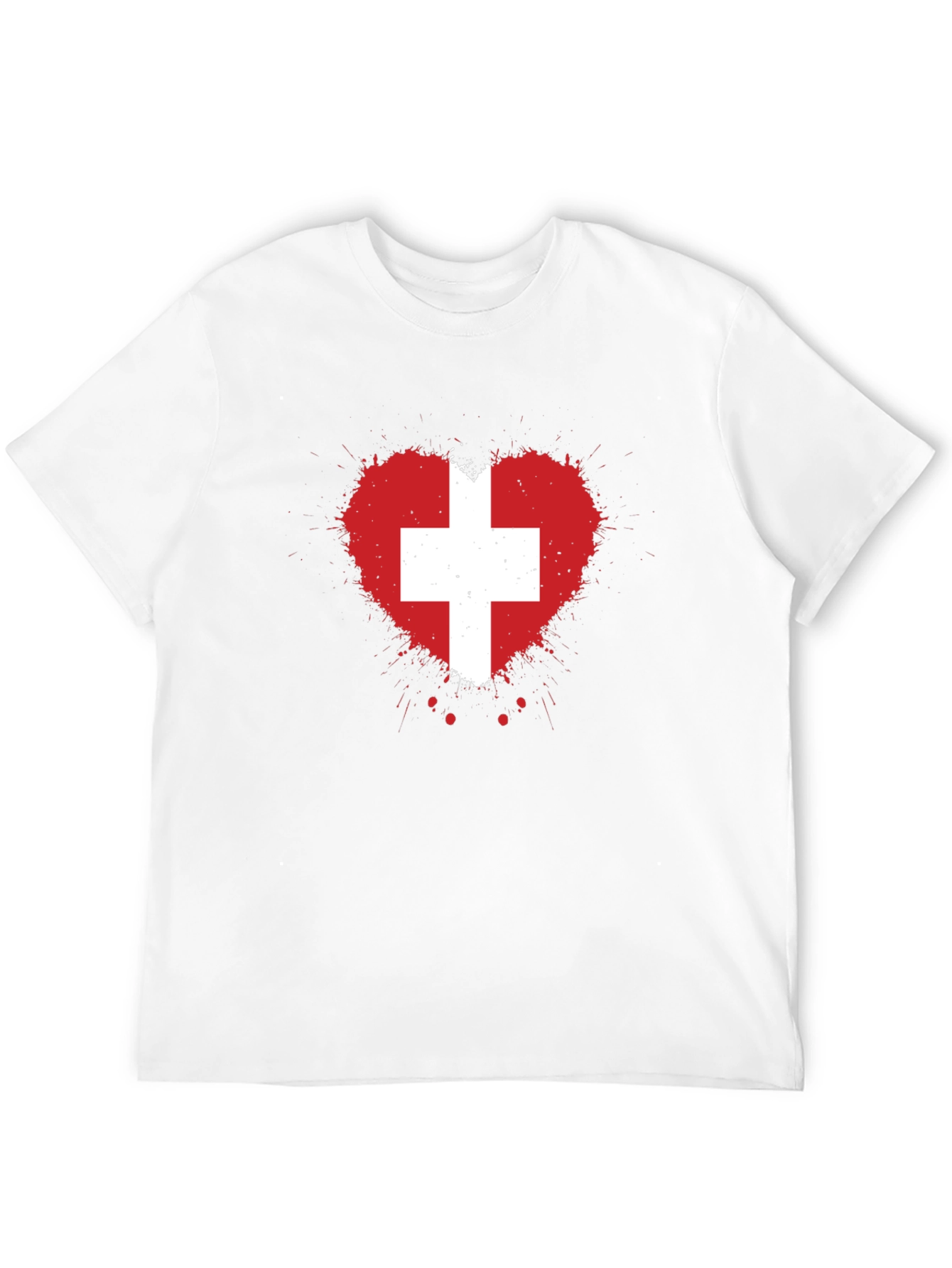 Swiss Heart Flag Graphic Tee