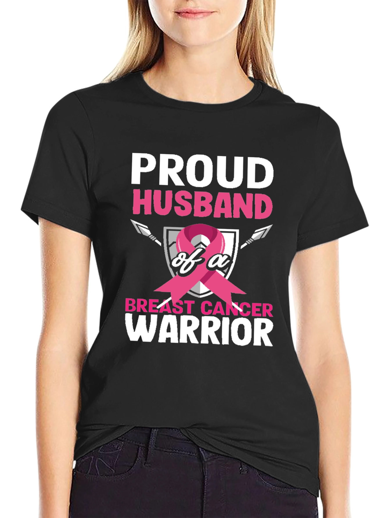 Proud Husband of a Breast Cancer Warrior T-Shirt