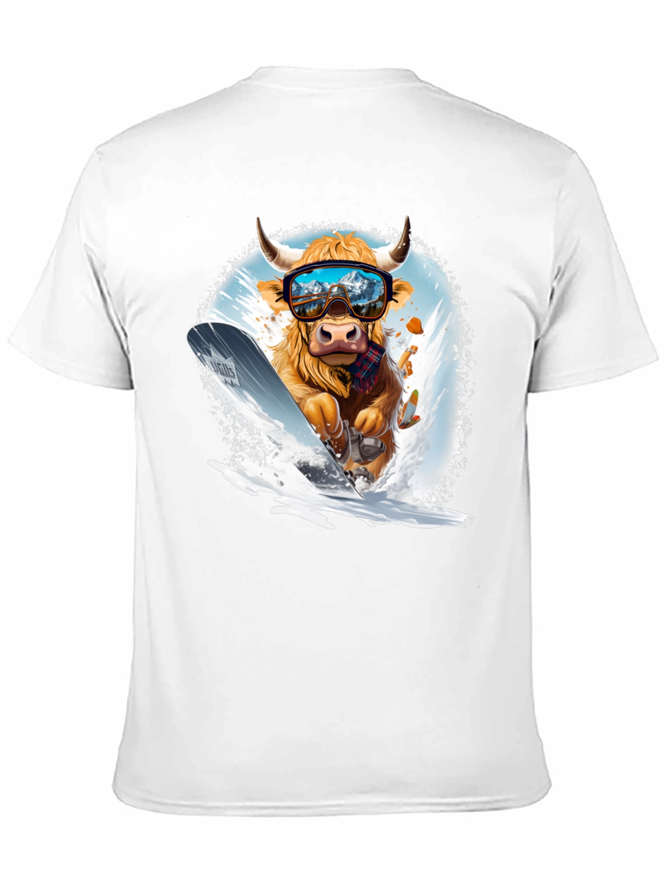 Skiing Cow Graphic Tee