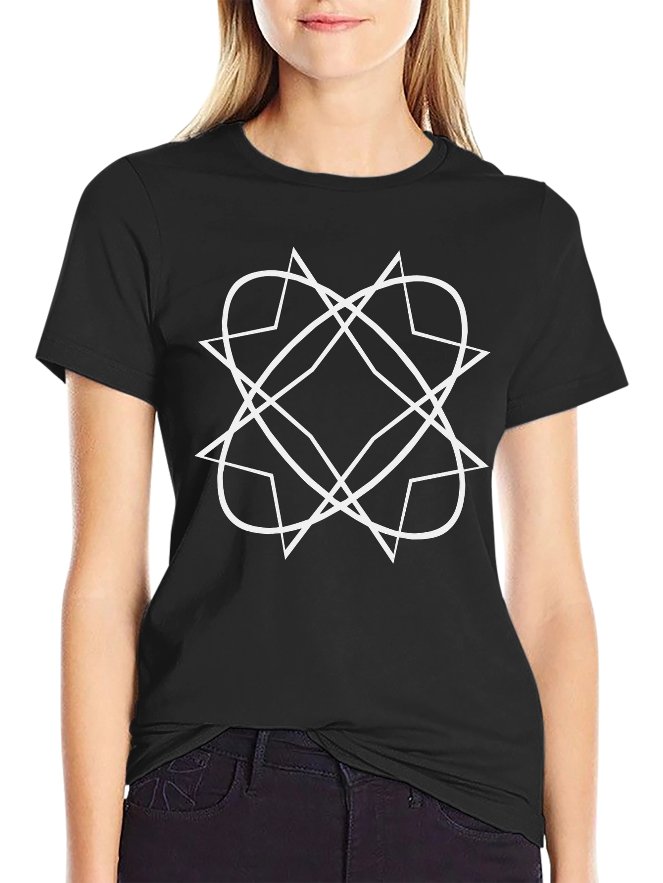 Geometric Black T-Shirt