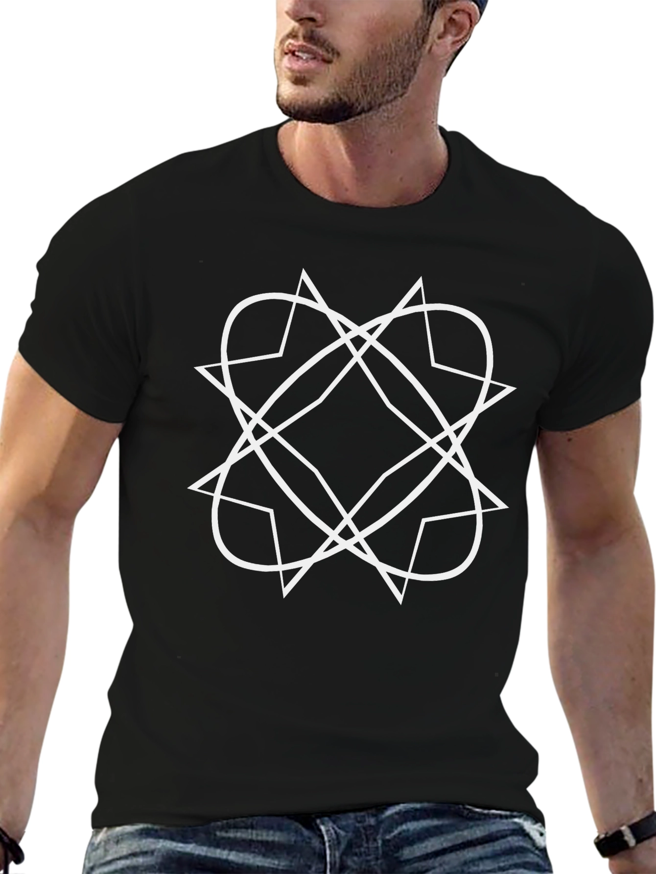 Geometric Black T-Shirt