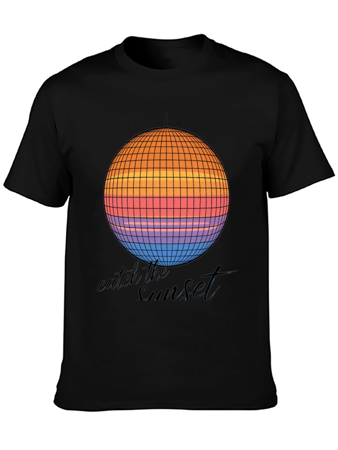 Catch the Sunset Retro Disco Ball Graphic Tee