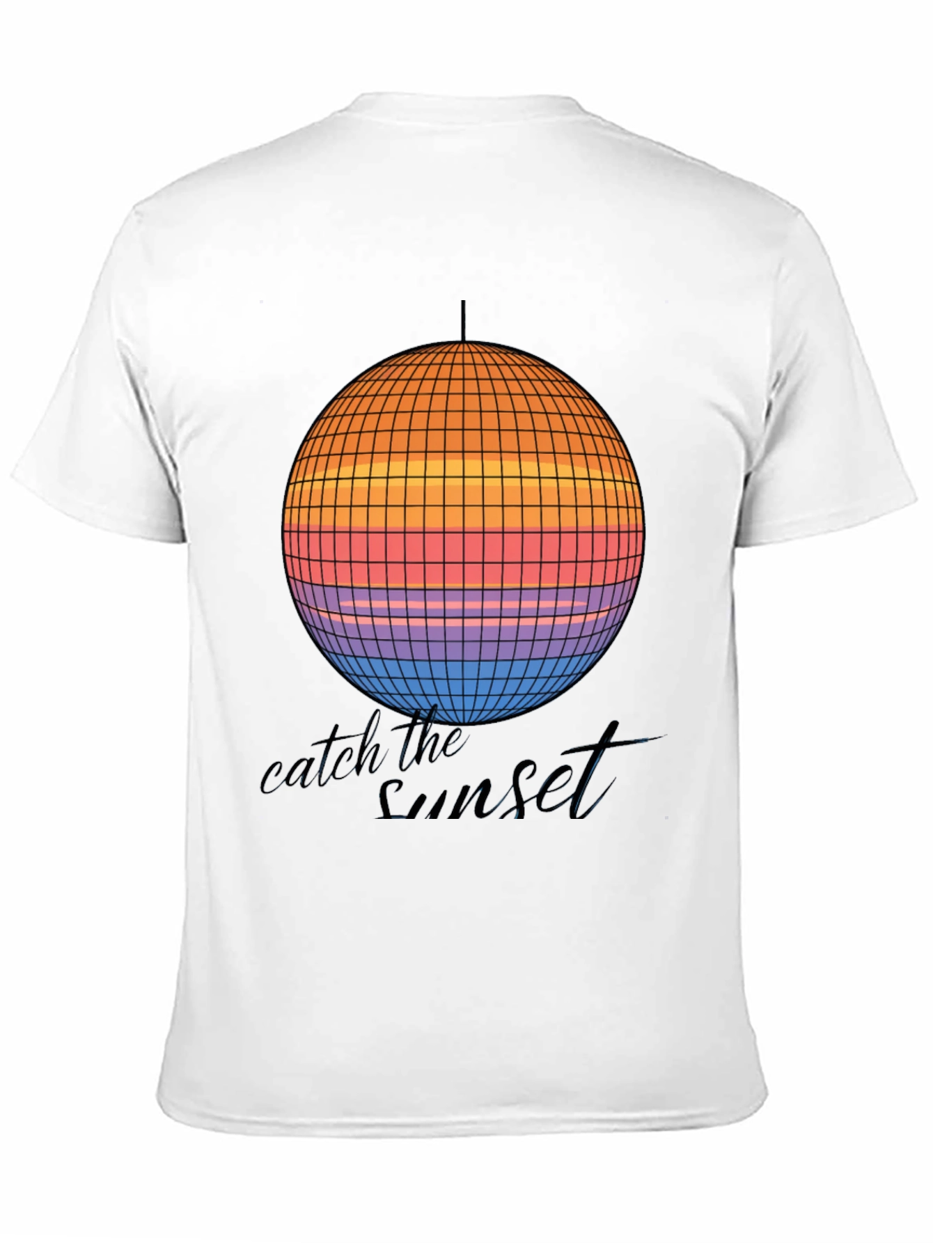 Catch the Sunset Retro Disco Ball Graphic Tee