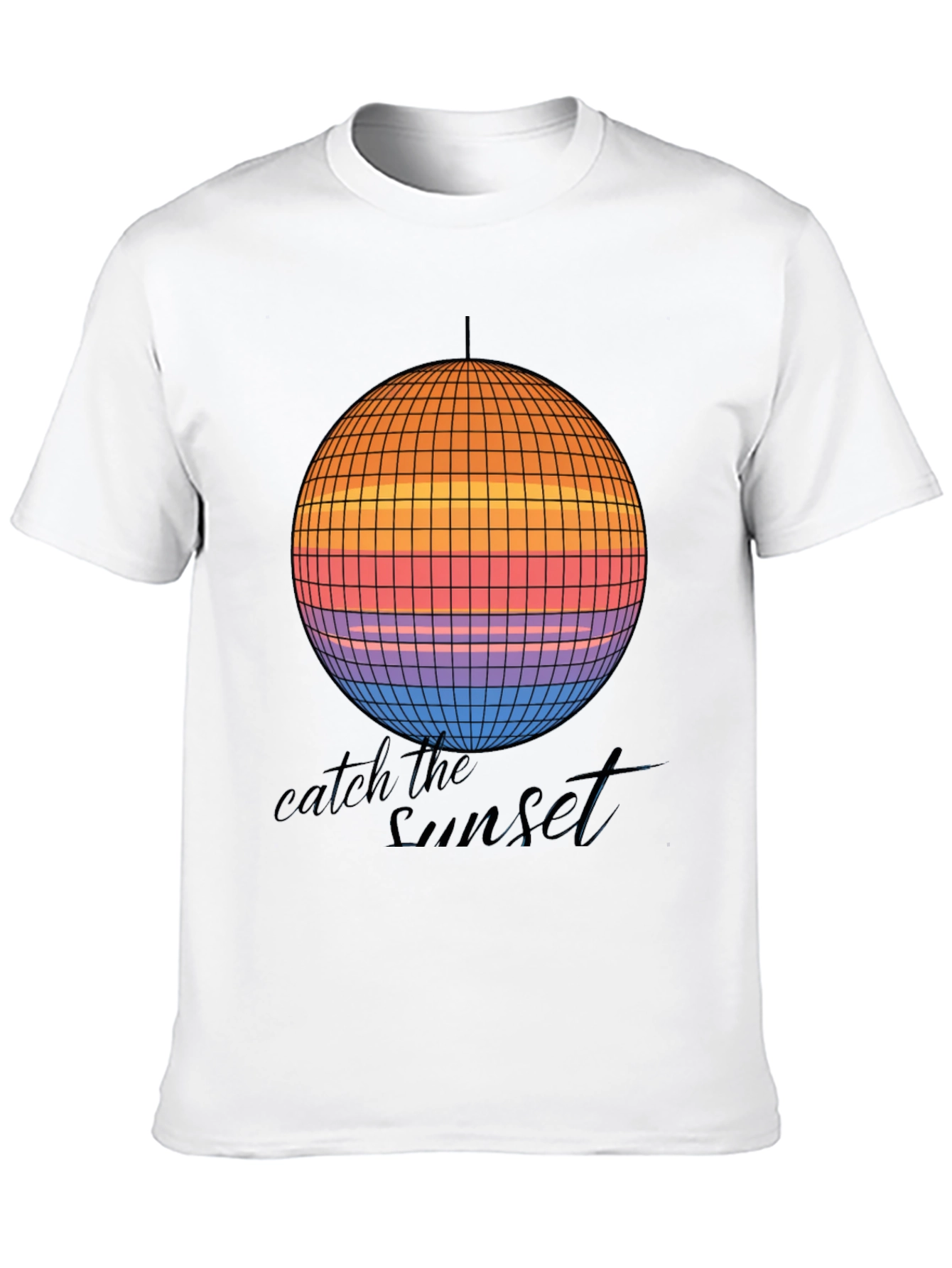 Catch the Sunset Retro Disco Ball Graphic Tee