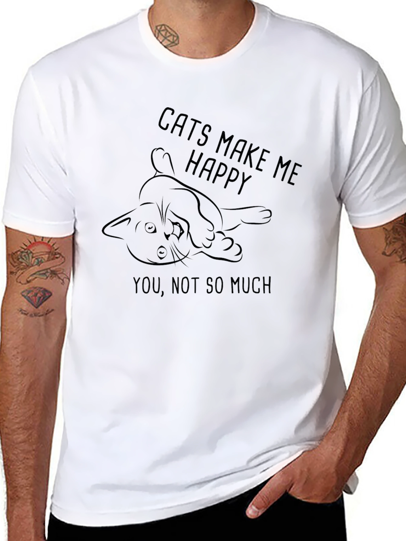 Cats Make Me Happy T-Shirt