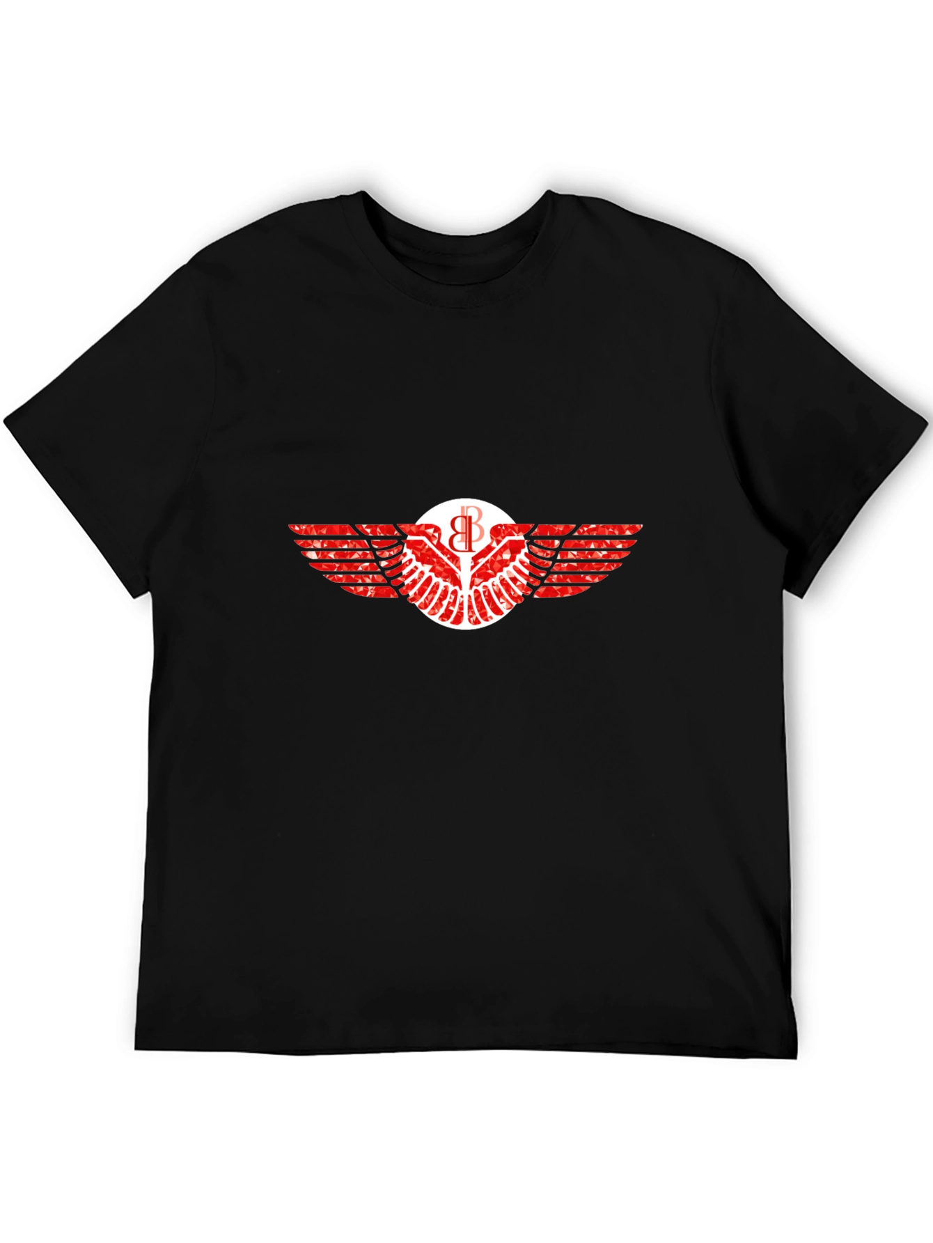 Graphic Tee: Winged Emblem Print
