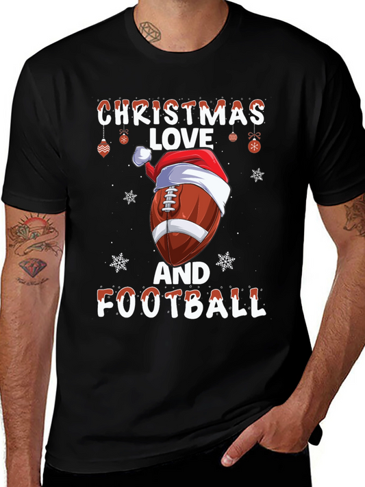 Christmas Football Love Graphic T-Shirt