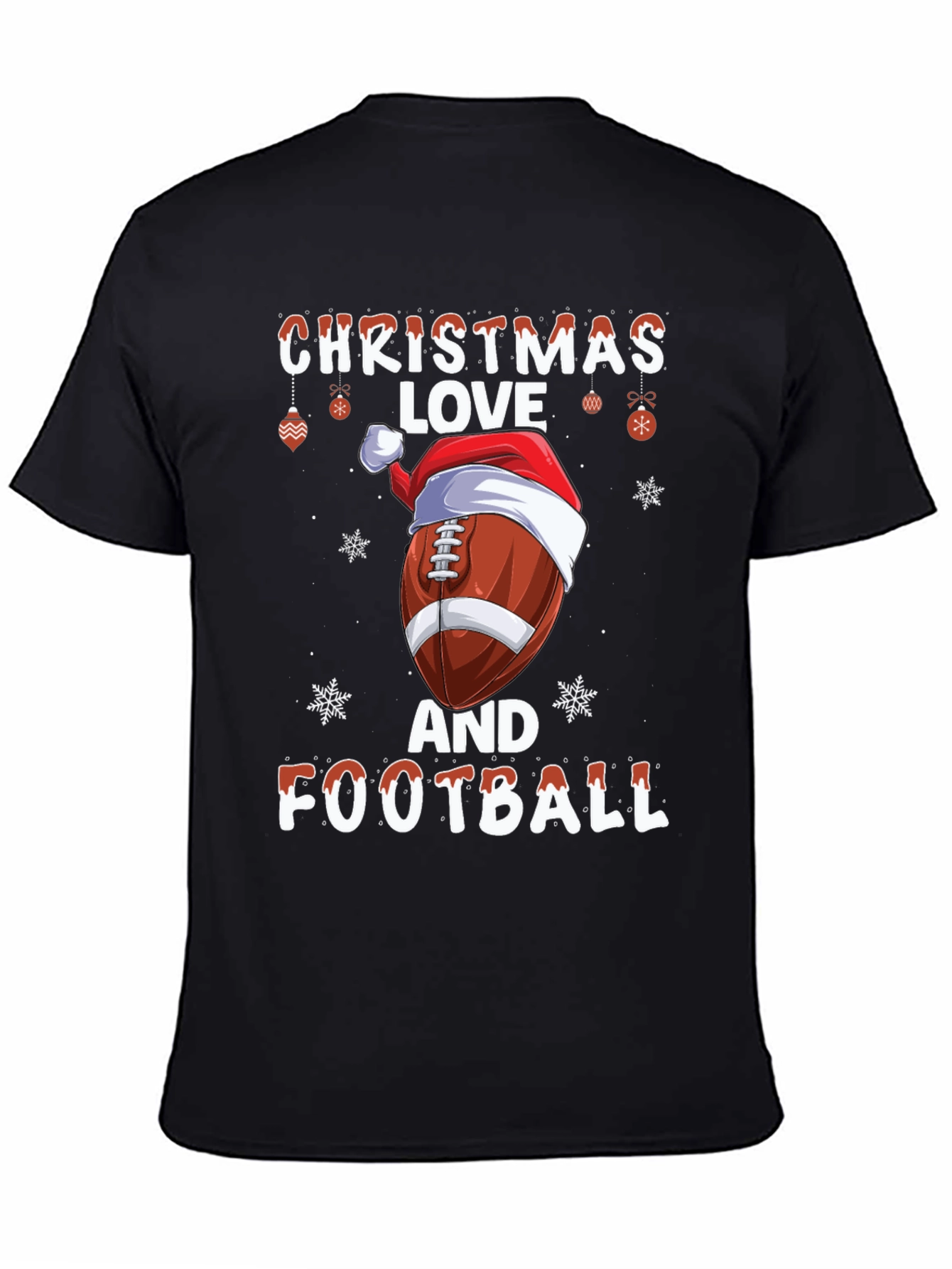 Christmas Football Love Graphic T-Shirt