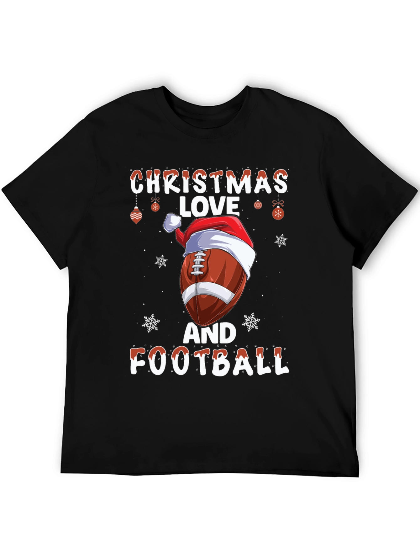 Christmas Football Love Graphic T-Shirt
