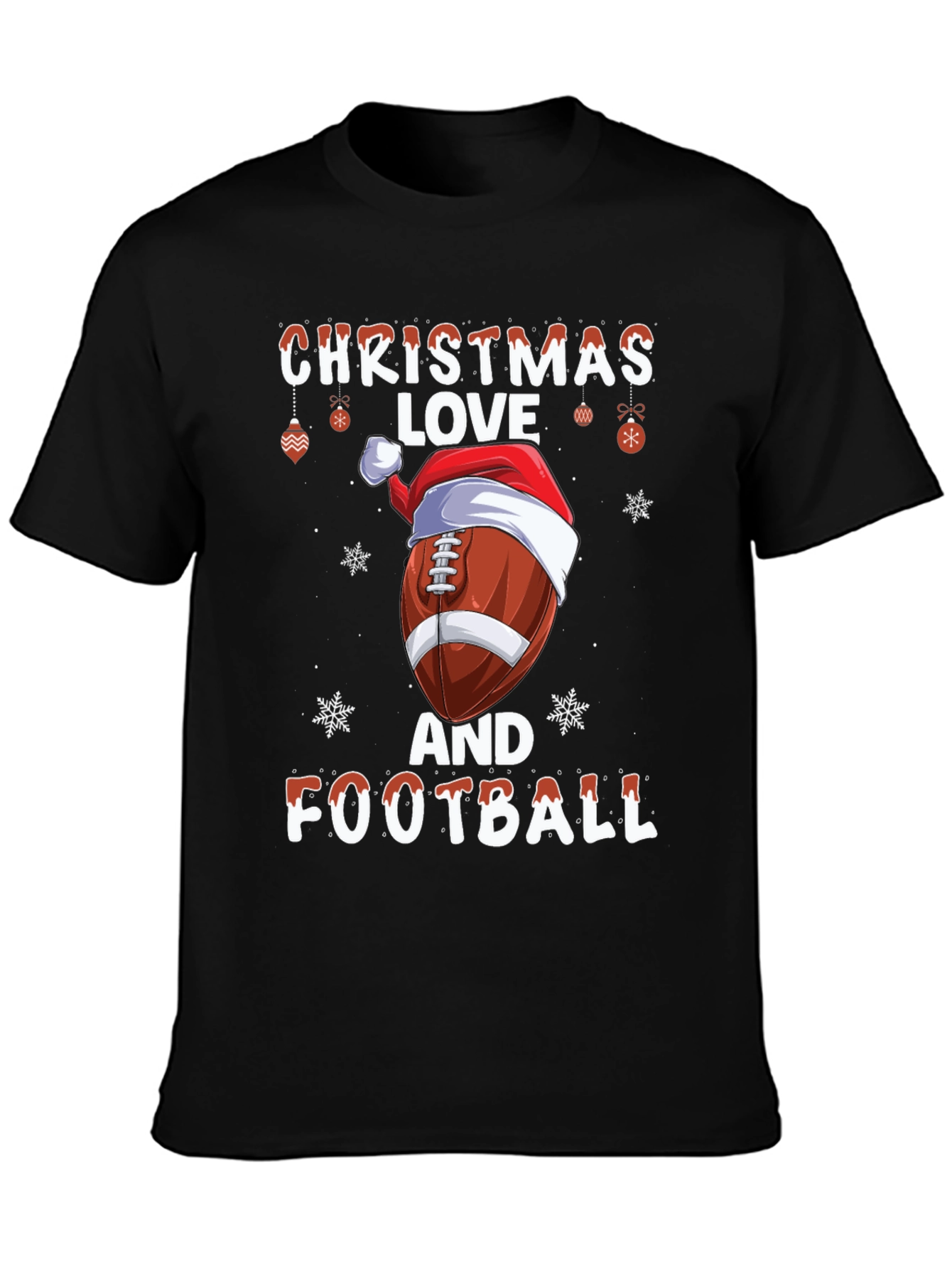 Christmas Football Love Graphic T-Shirt
