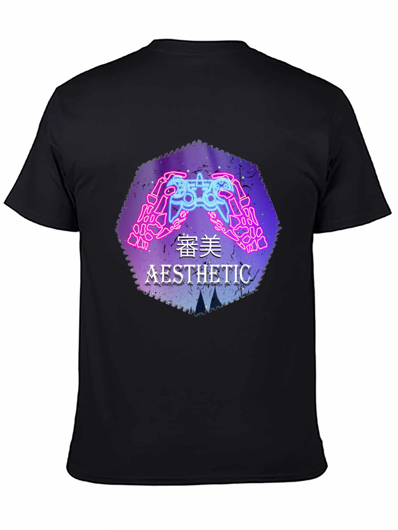 Aesthetic Gamer T-Shirt - Neon Controller Design