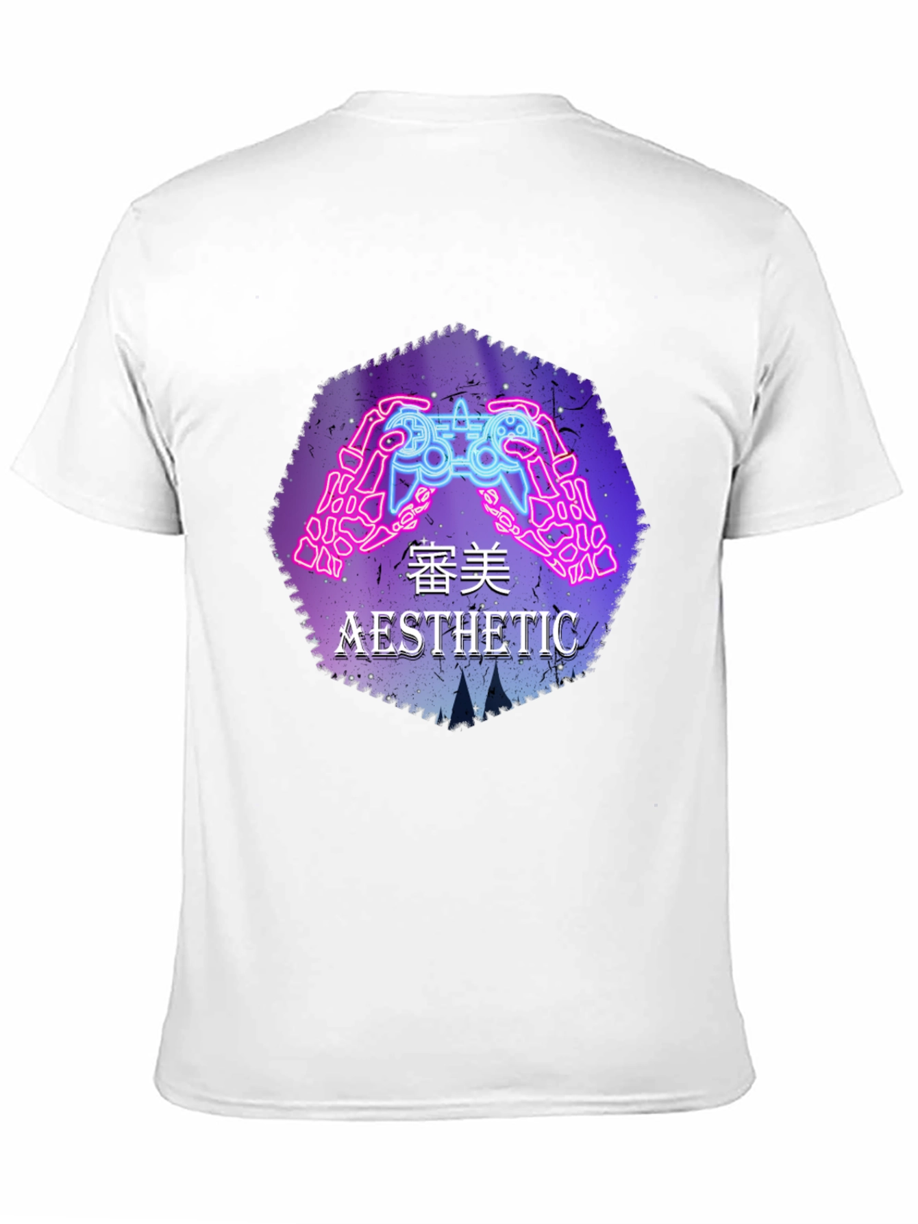 Aesthetic Gamer T-Shirt - Neon Controller Design