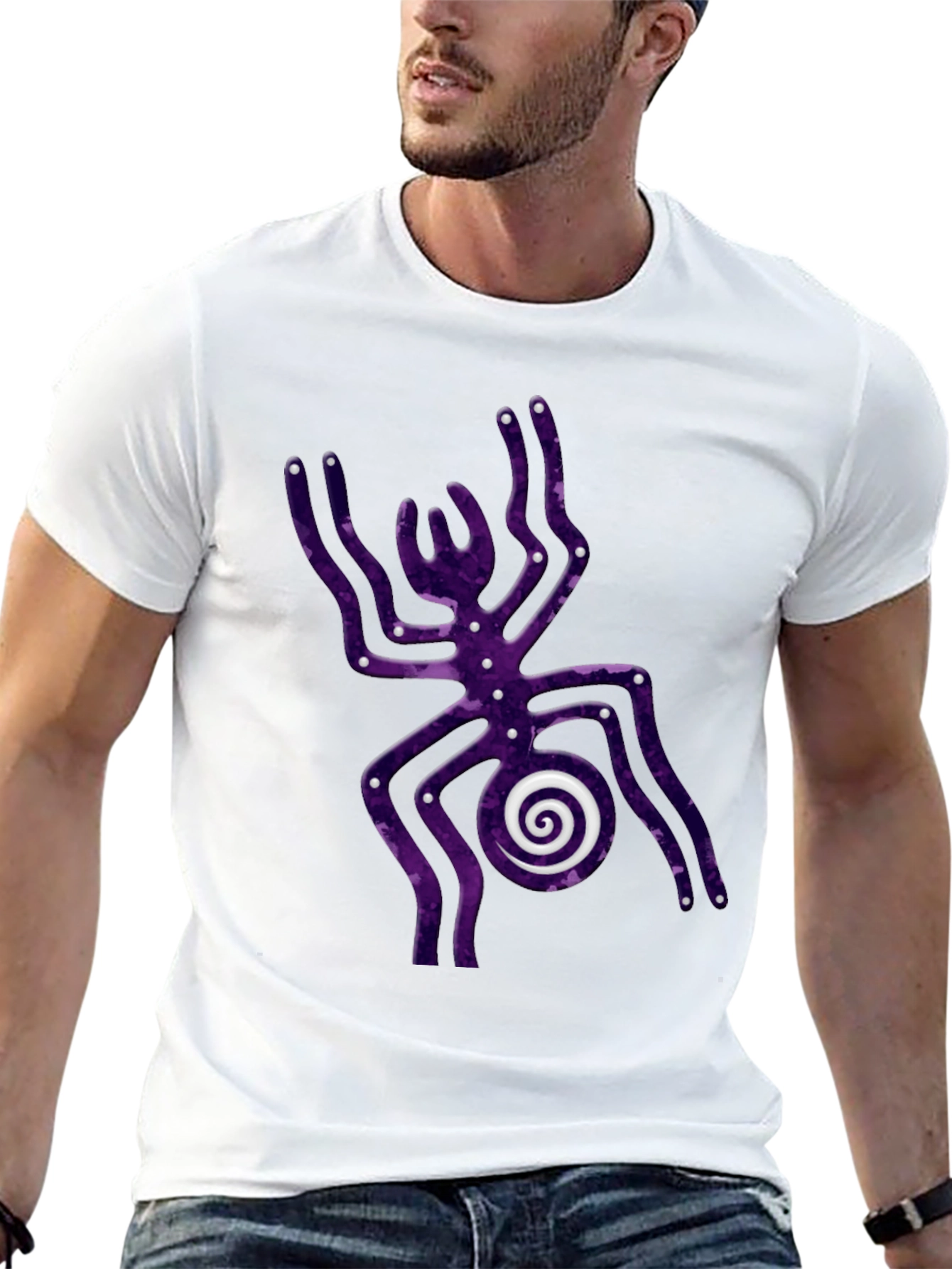 Abstract Spider Graphic Tee - Unique Design