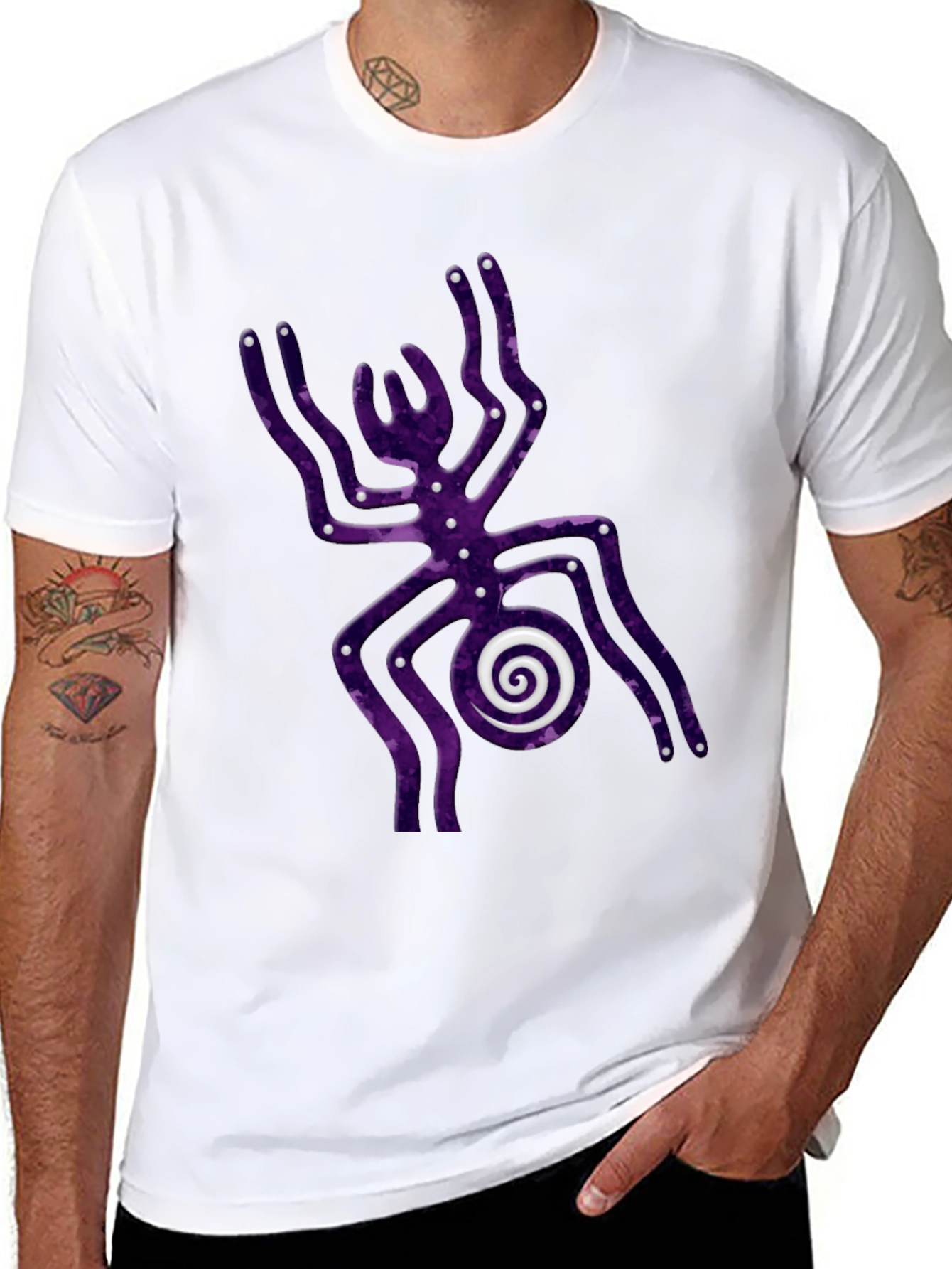 Abstract Spider Graphic Tee - Unique Design