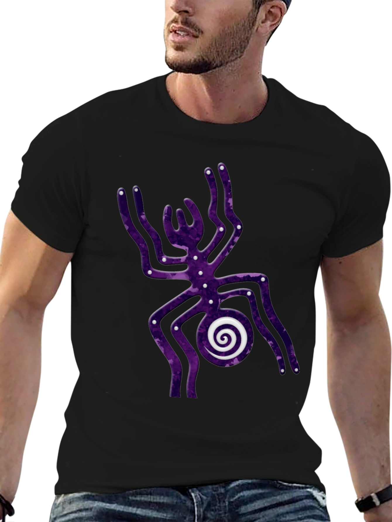 Abstract Spider Graphic Tee - Unique Design