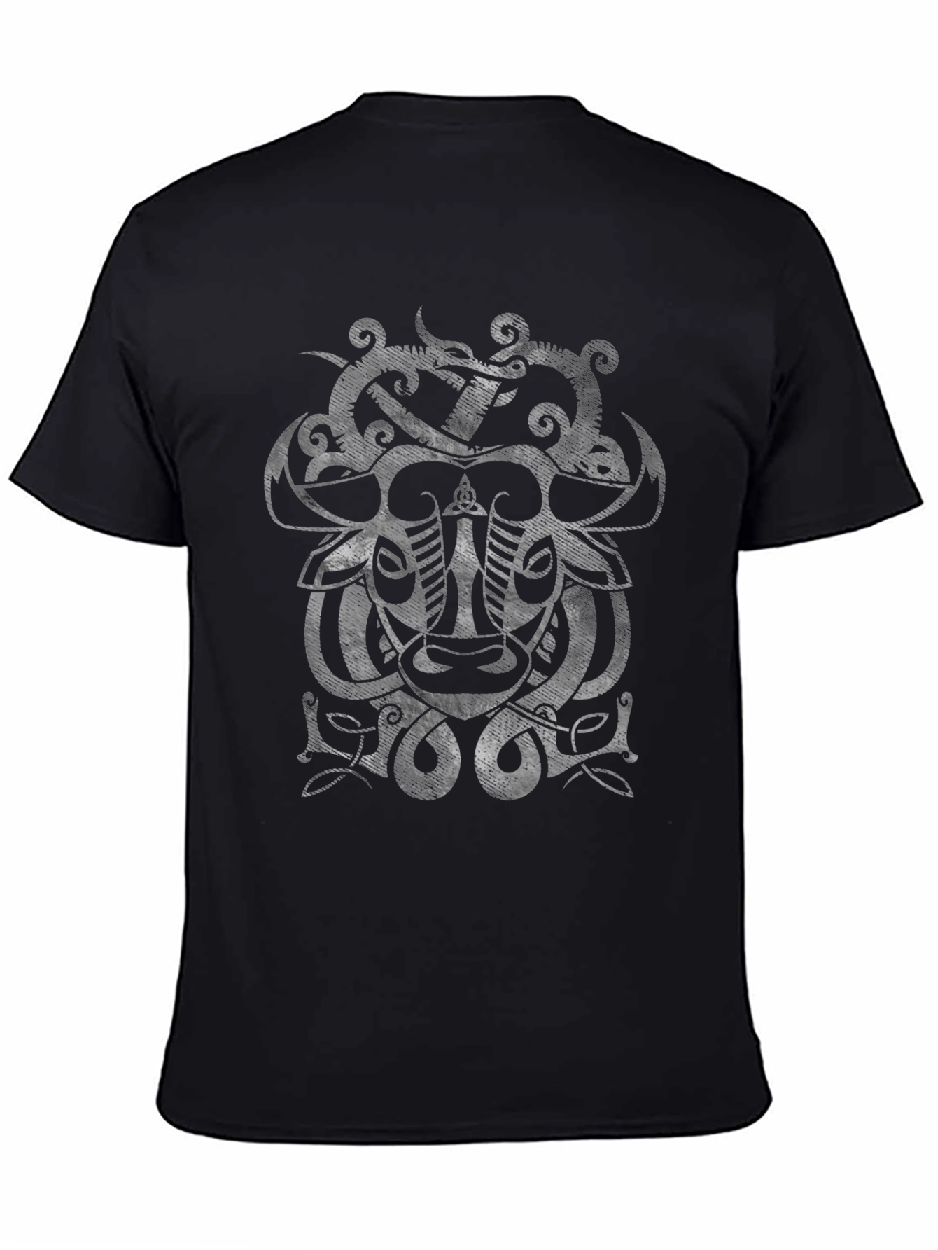 Viking Art Graphic Black T-Shirt