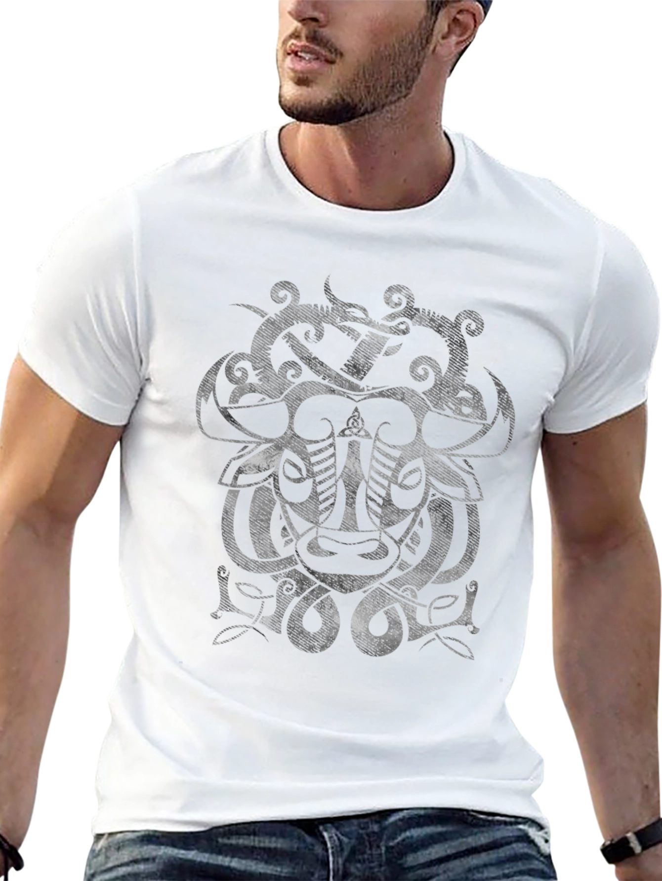 Viking Art Graphic Black T-Shirt