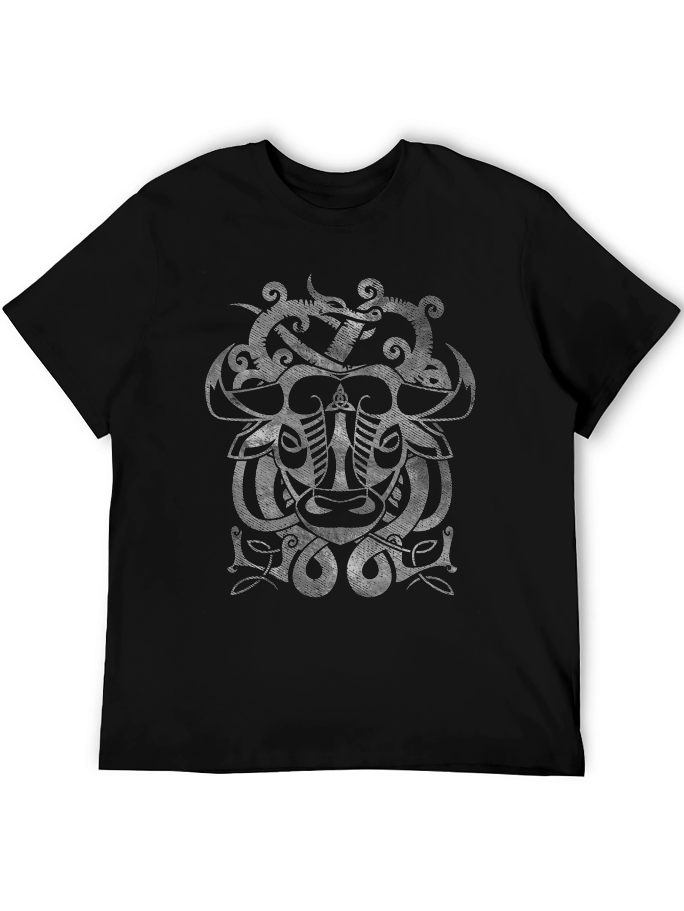 Viking Art Graphic Black T-Shirt