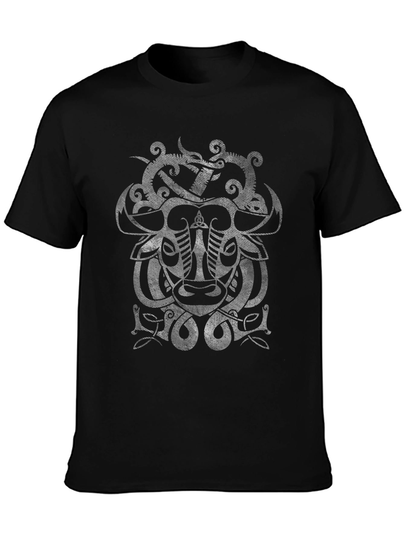 Viking Art Graphic Black T-Shirt