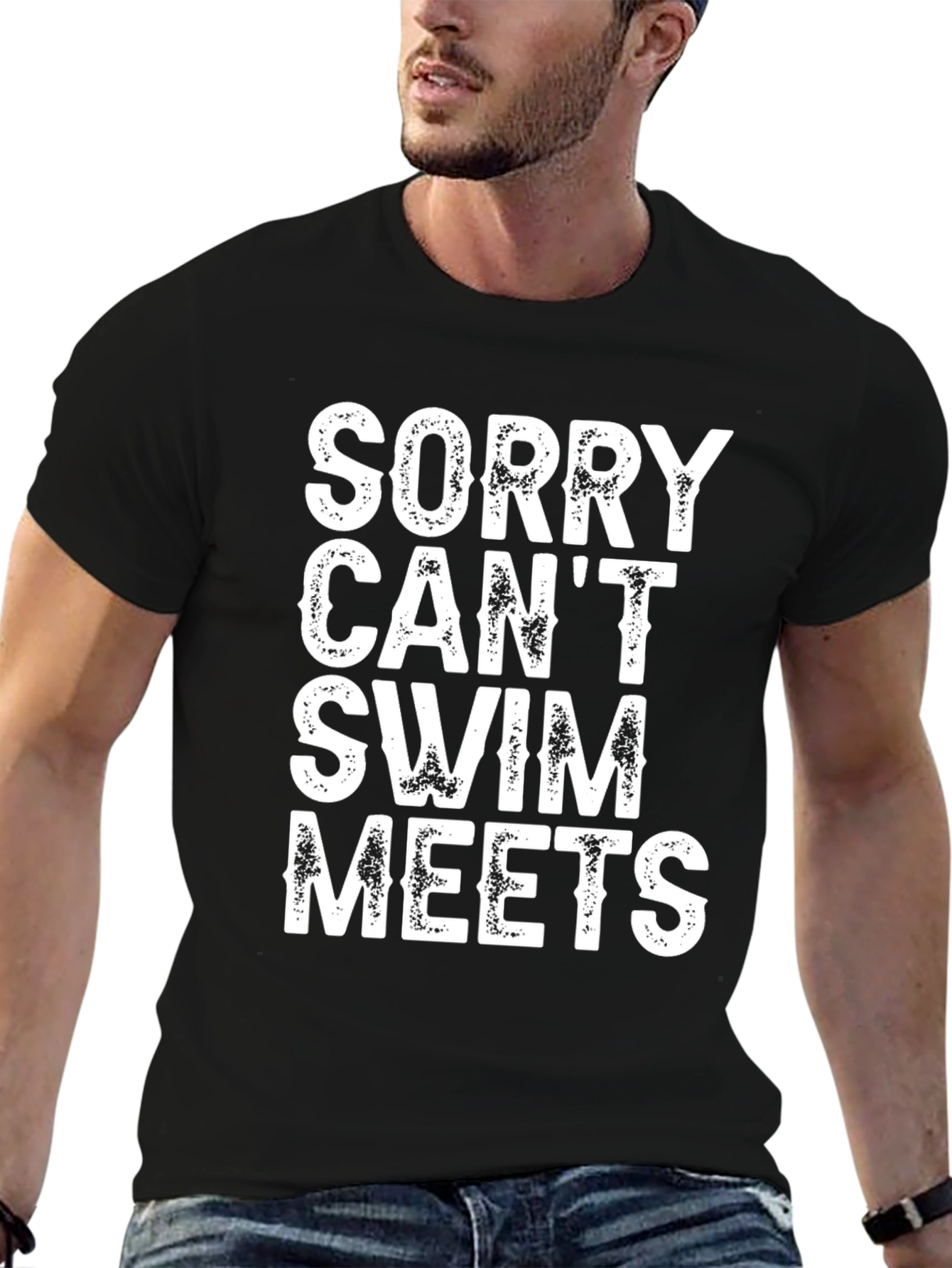 Funny Sorry Cant Swim Meets T-Shirt