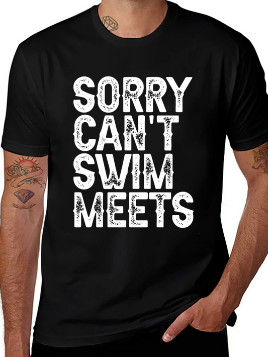 Funny Sorry Cant Swim Meets T-Shirt